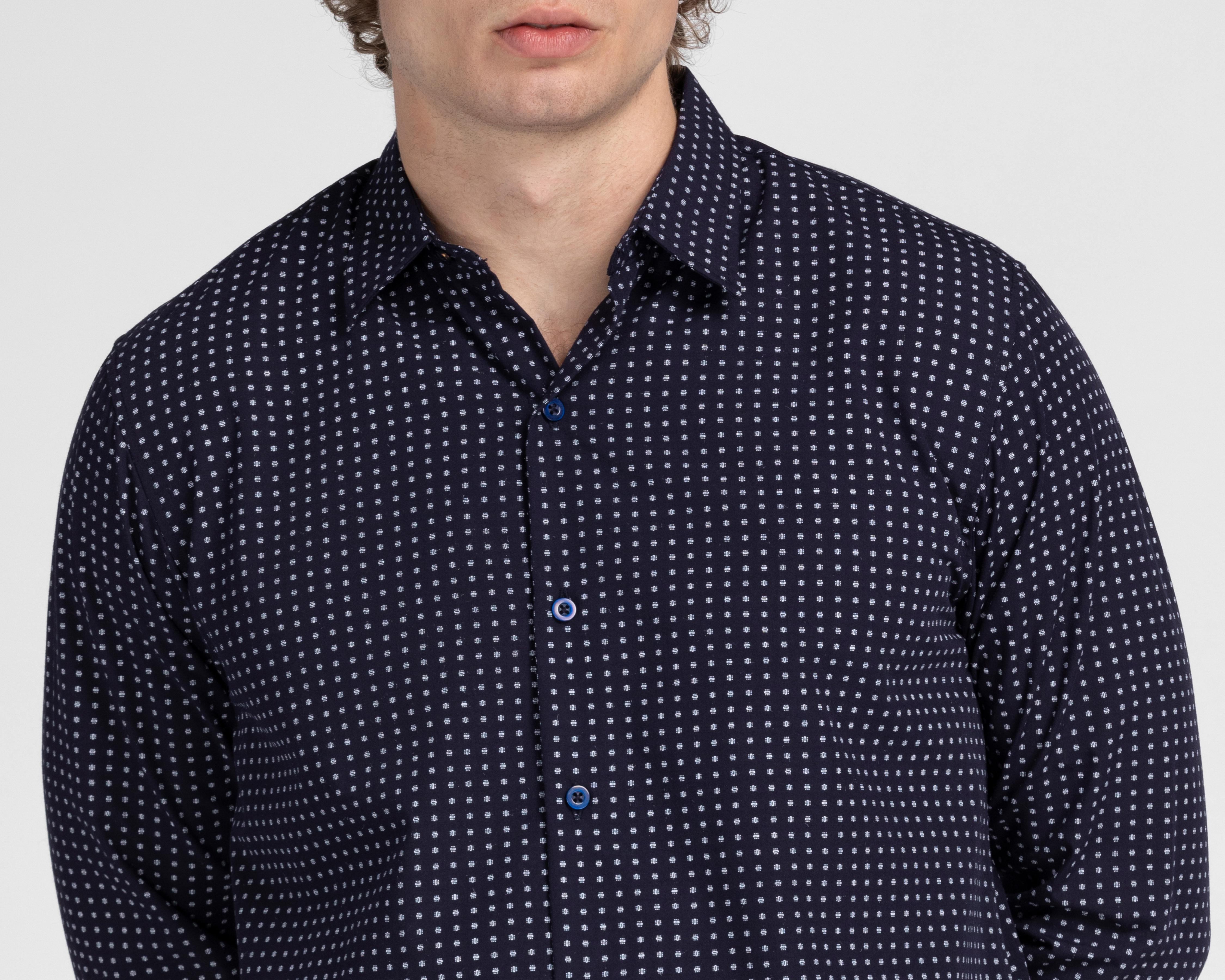 Foto 4 pulgar | Camisa Casual Porto Sur Regular con Miniprint