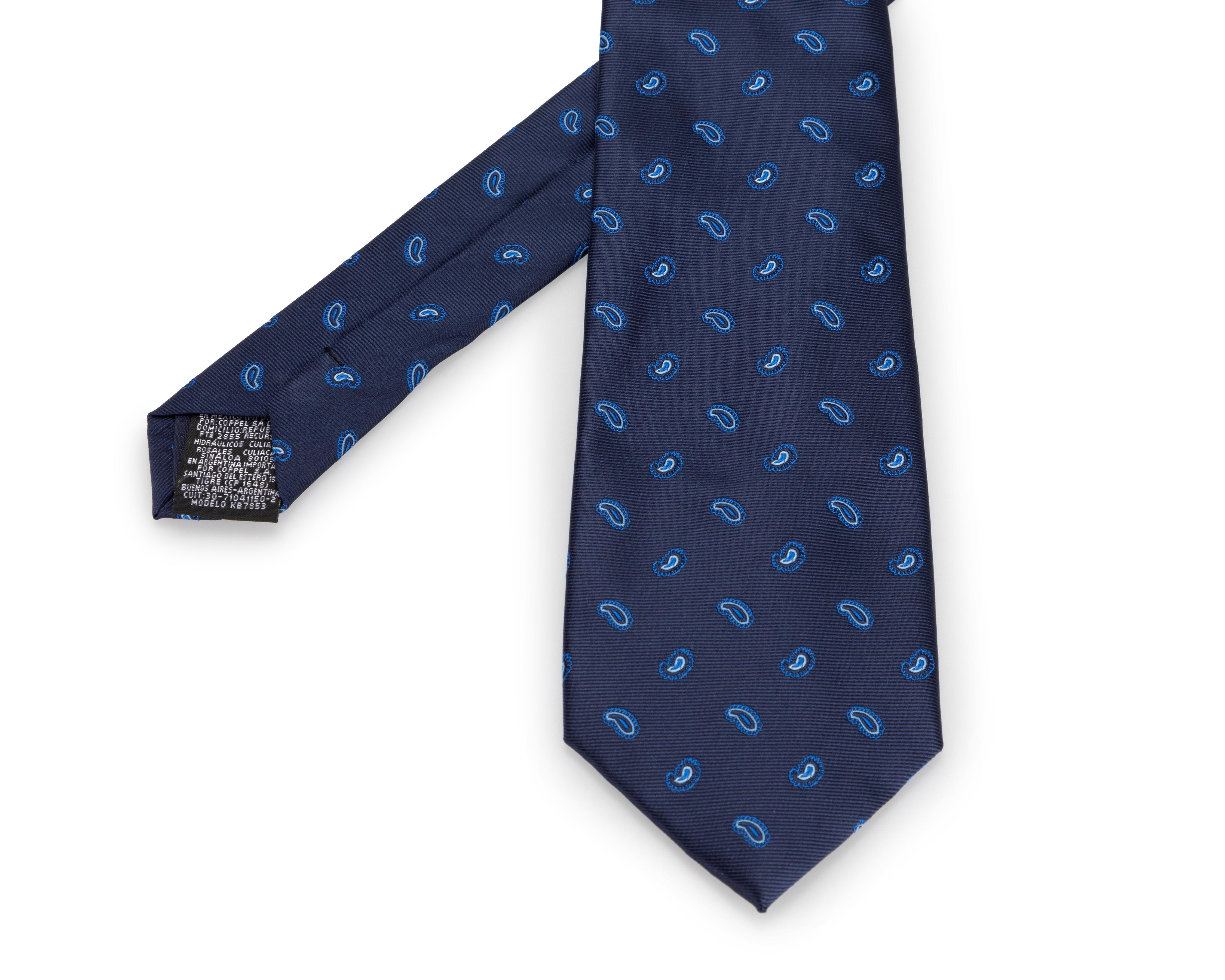 Foto 4 pulgar | Corbata con Estampado Wall Street Azul