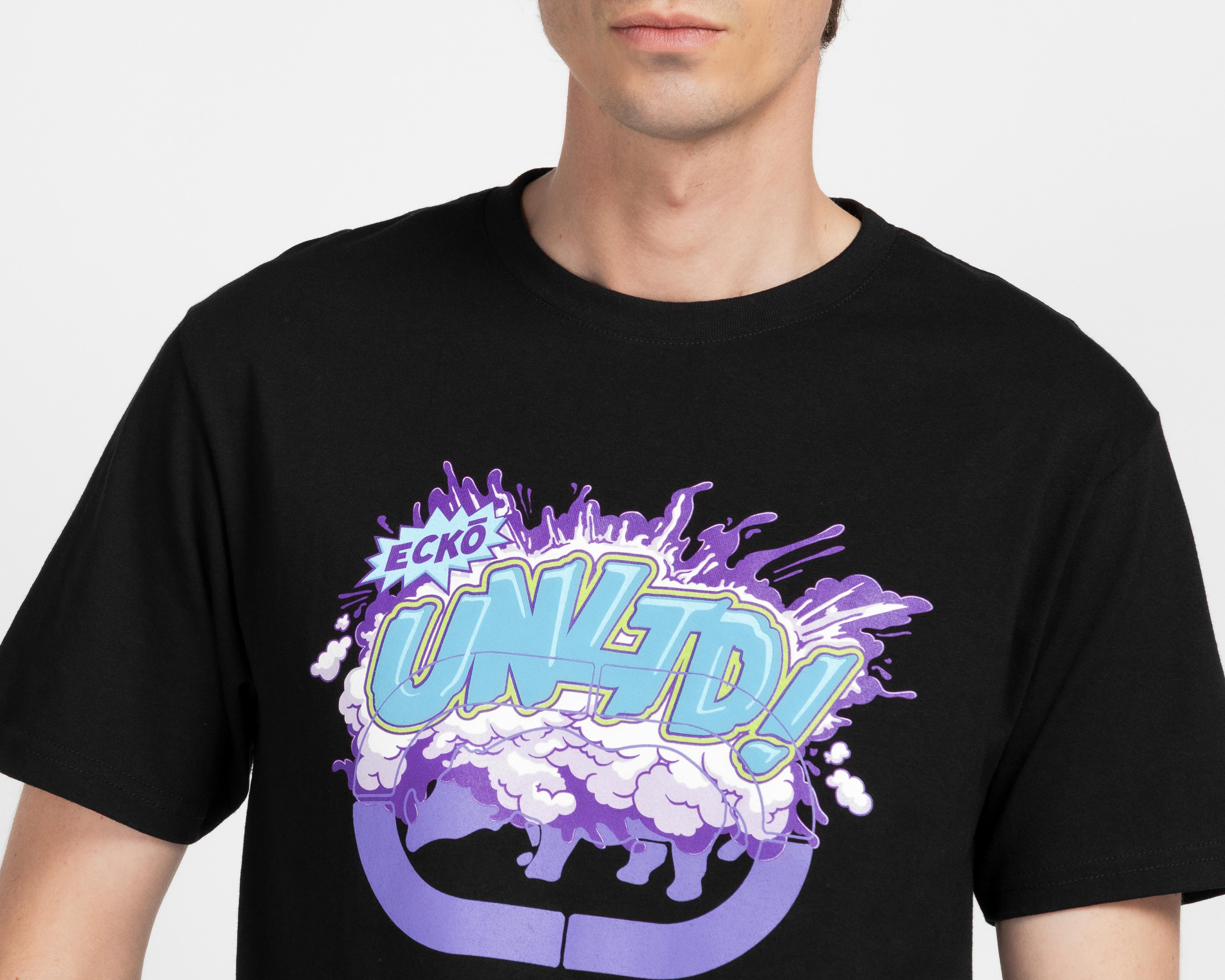 Foto 5 pulgar | Playera de Cuello Redondo Eckó Unltd. Negra para Hombre