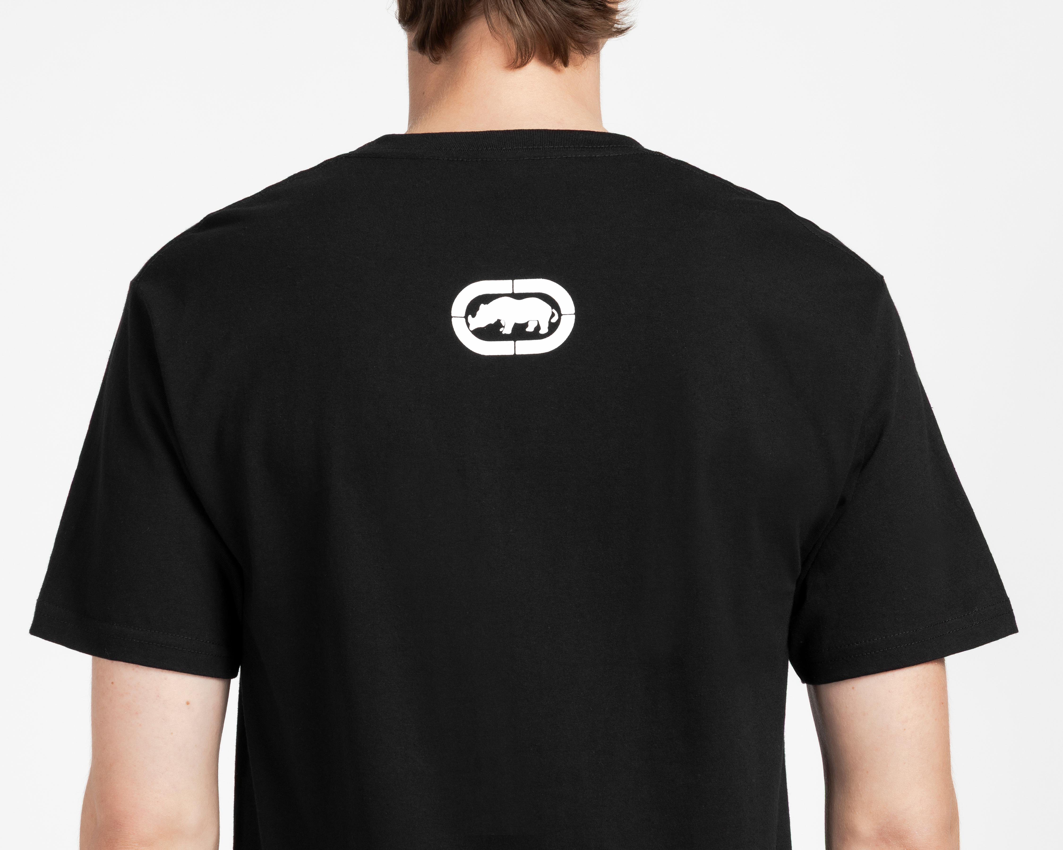 Foto 6 pulgar | Playera de Cuello Redondo Eckó Unltd. Negra para Hombre