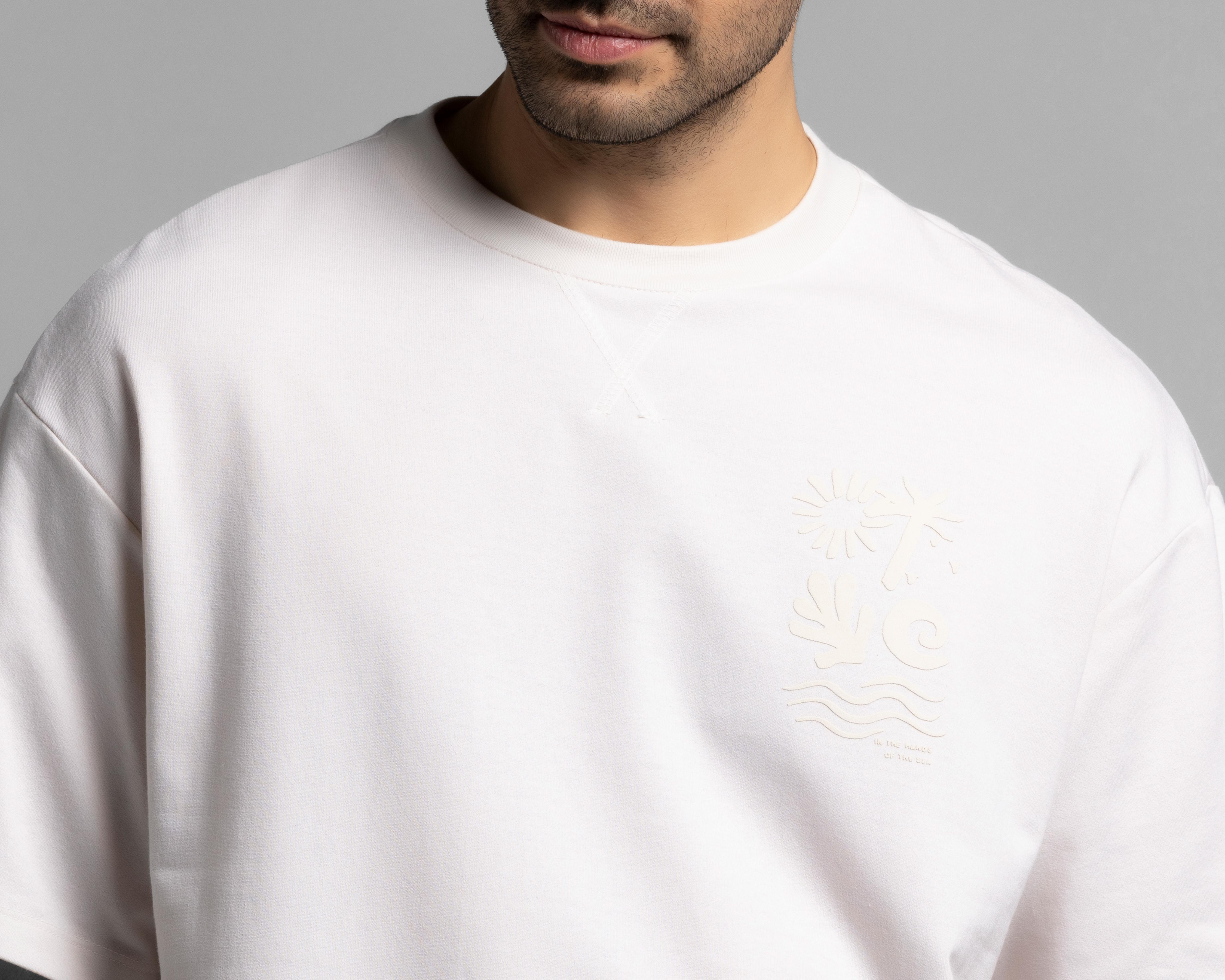 Foto 5 pulgar | Playera de Cuello Redondo Beige Strona para Hombre