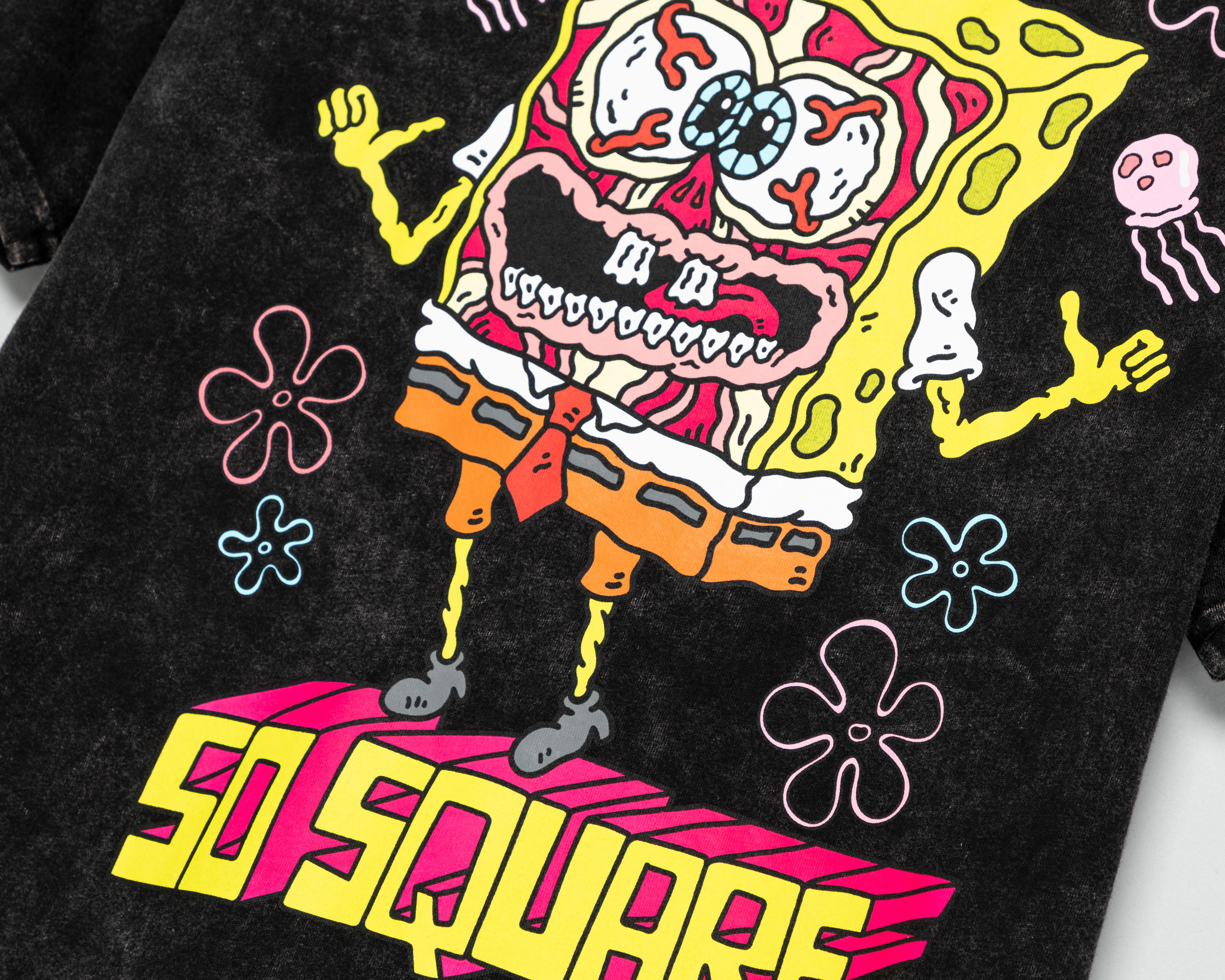 Foto 5 pulgar | Playera Bob Esponja Cuello Redondo