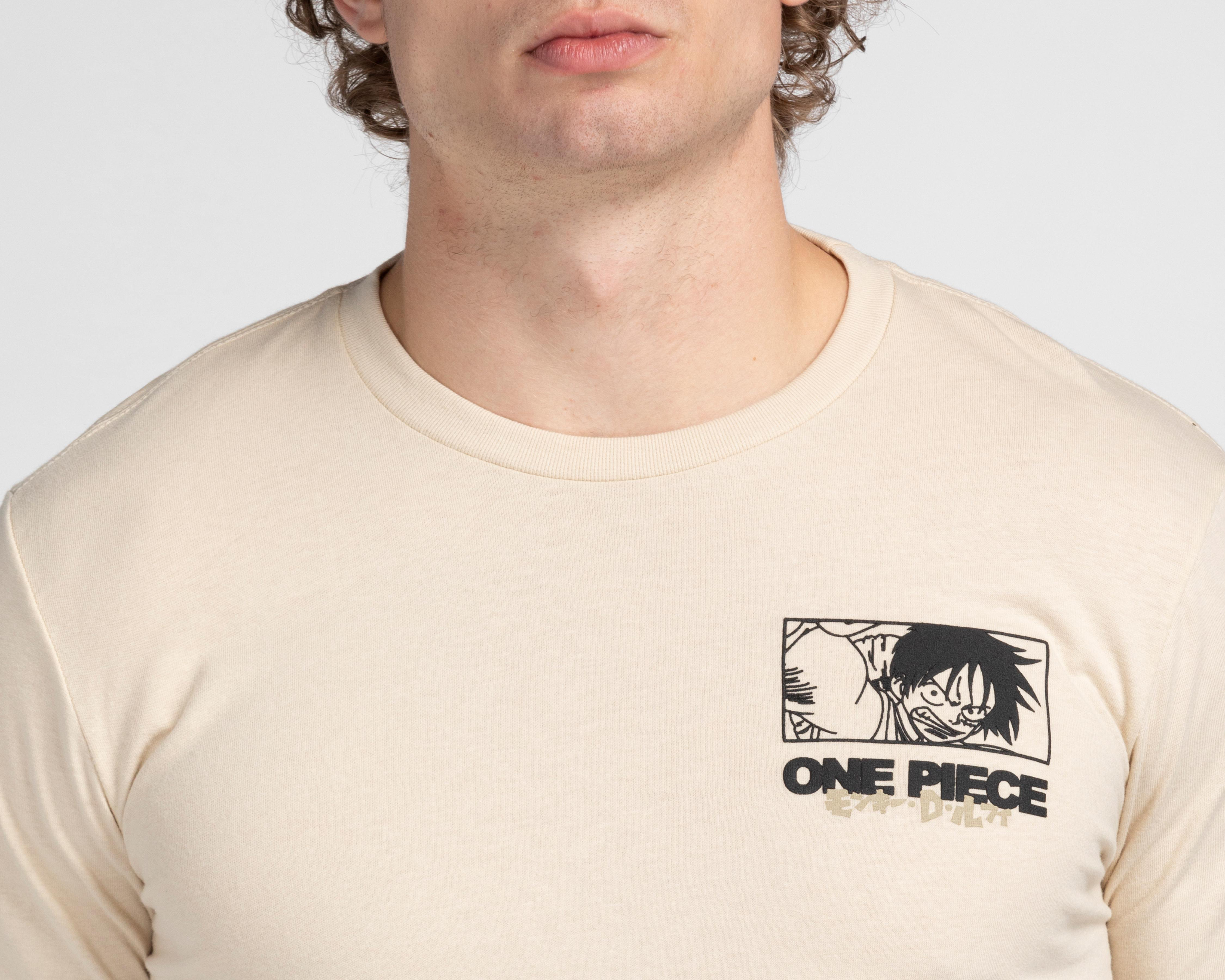 Foto 4 pulgar | Playera One Piece Cuello Redondo