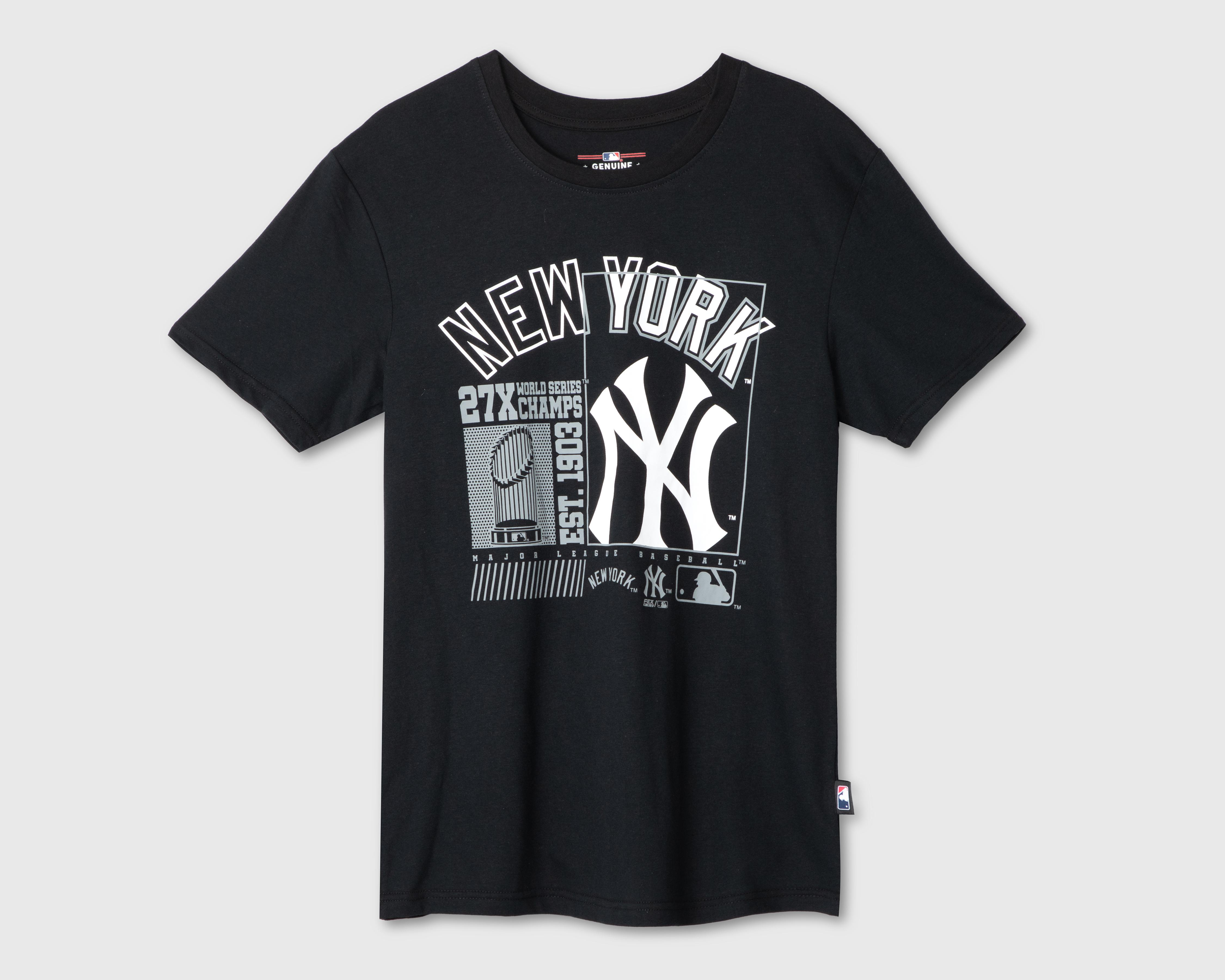 Foto 2 pulgar | Playera MLB NY Yankees Cuello Redondo