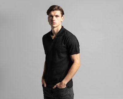 Foto 1 | Playera Polo Thinner Negra para Hombre