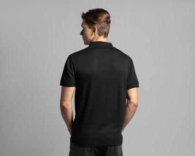 Foto 3 | Playera Polo Thinner Negra para Hombre