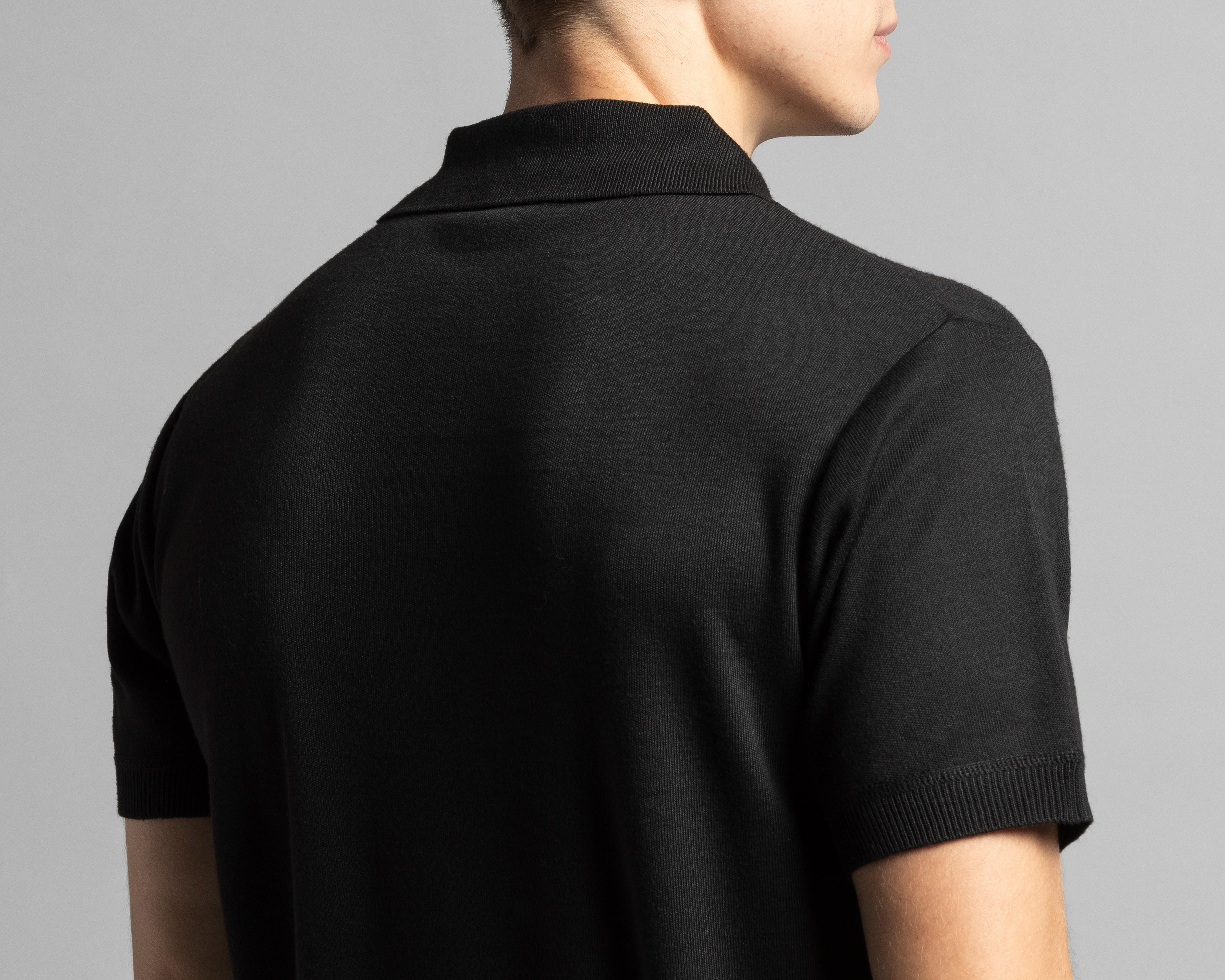 Foto 6 pulgar | Playera Polo Thinner Negra para Hombre