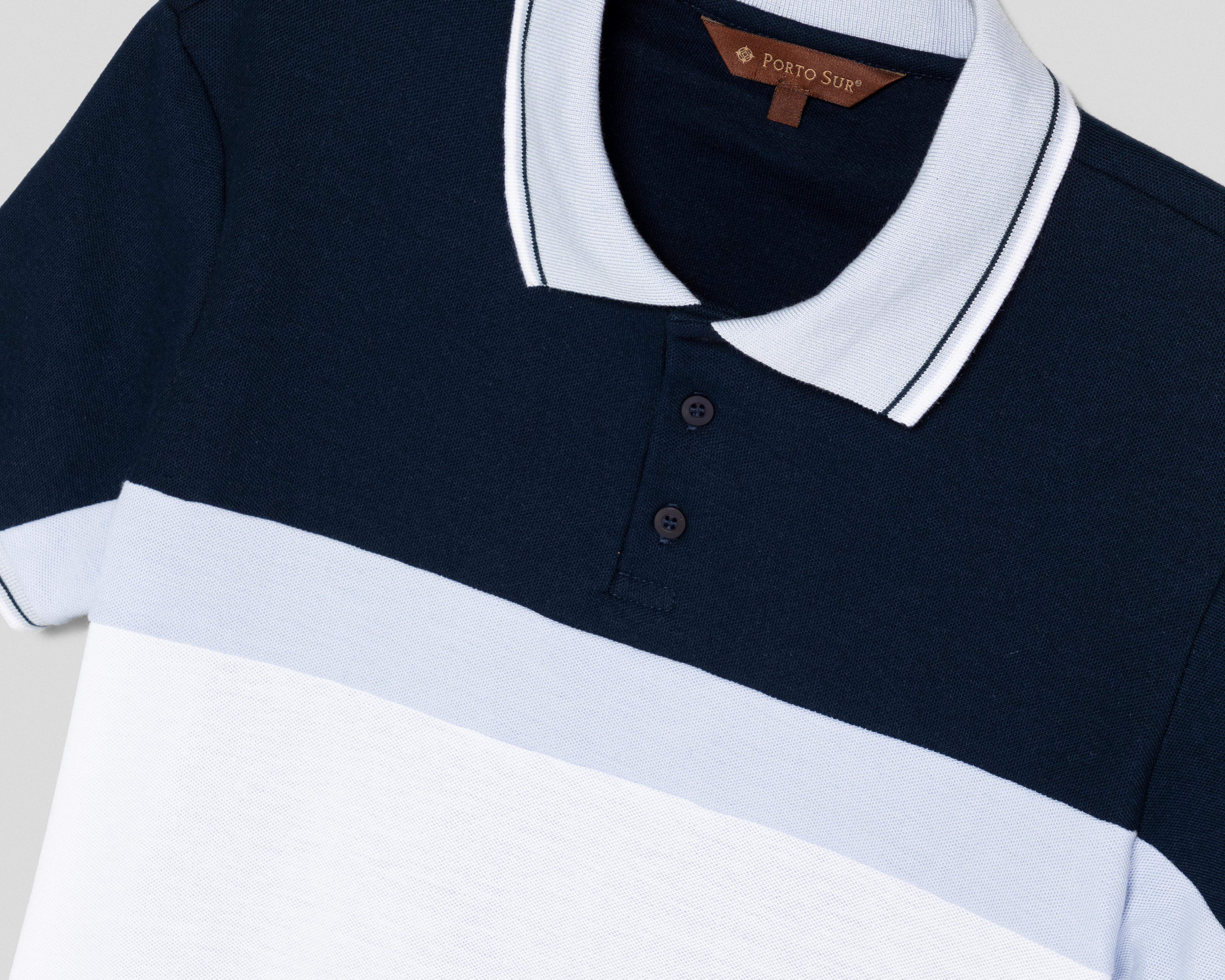 Foto 3 | Playera Polo Porto Sur Multicolor para Hombre