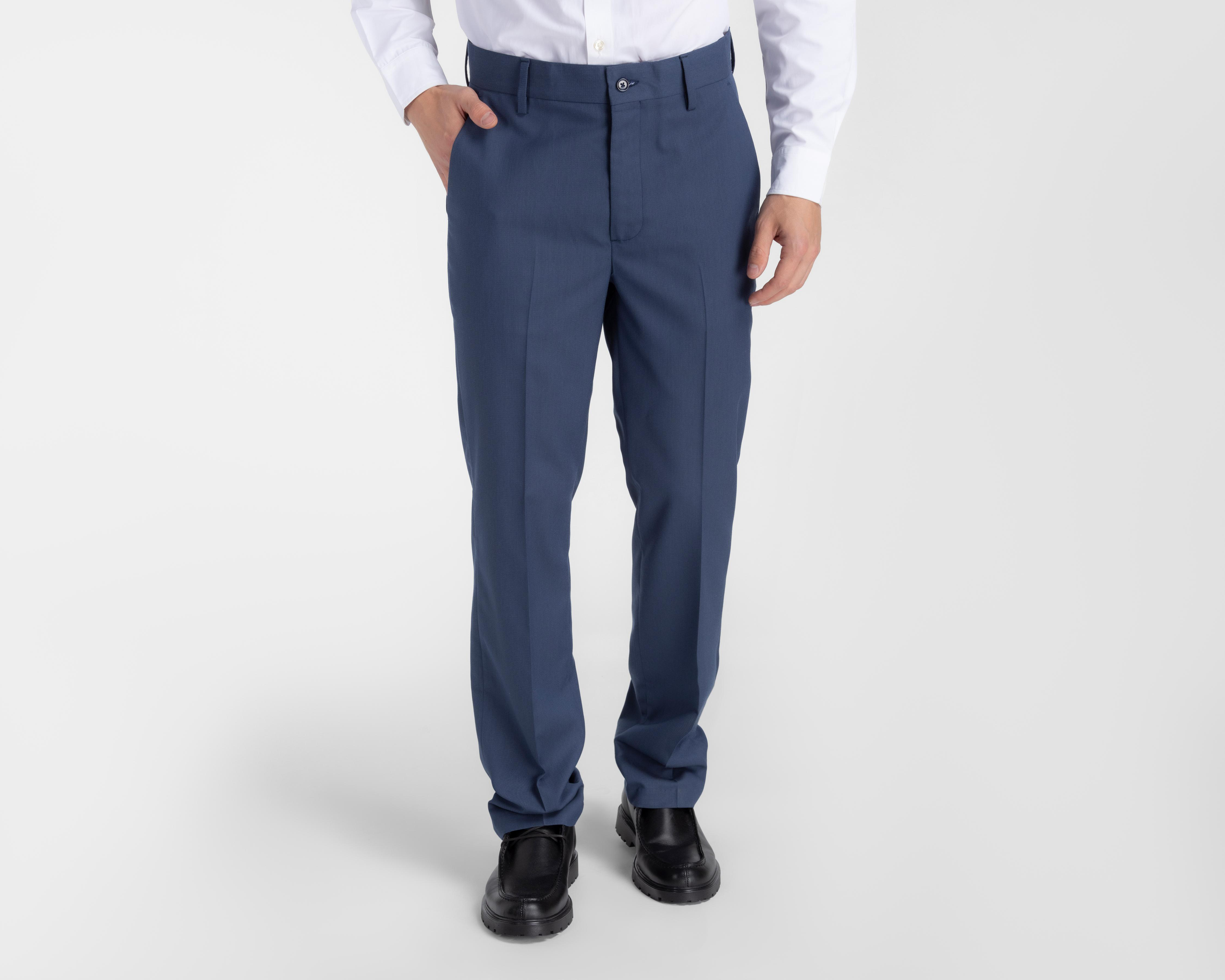 Foto 2 pulgar | Pantalón de Vestir Wall Street Azul para Hombre