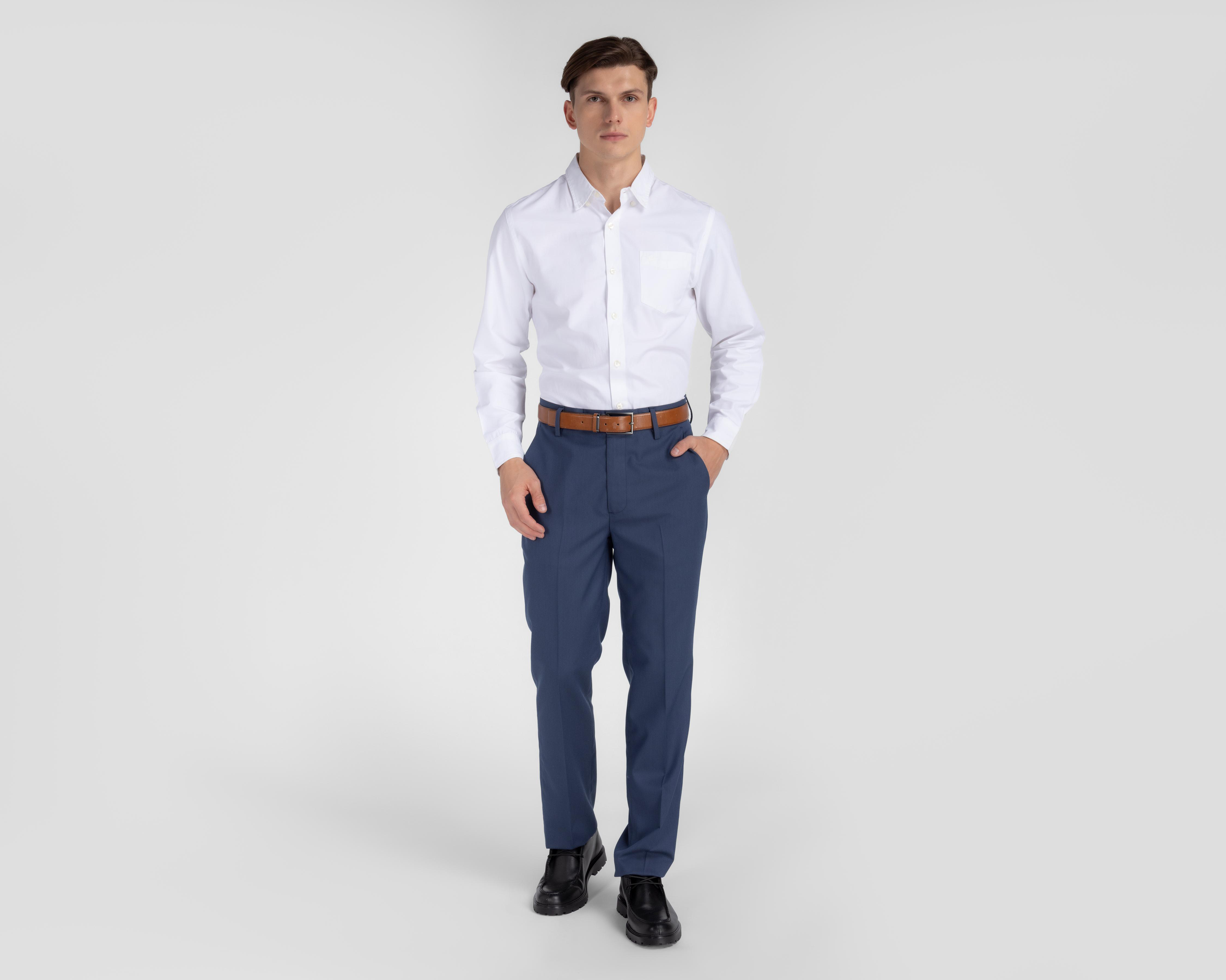 Foto 3 pulgar | Pantalón de Vestir Wall Street Azul para Hombre