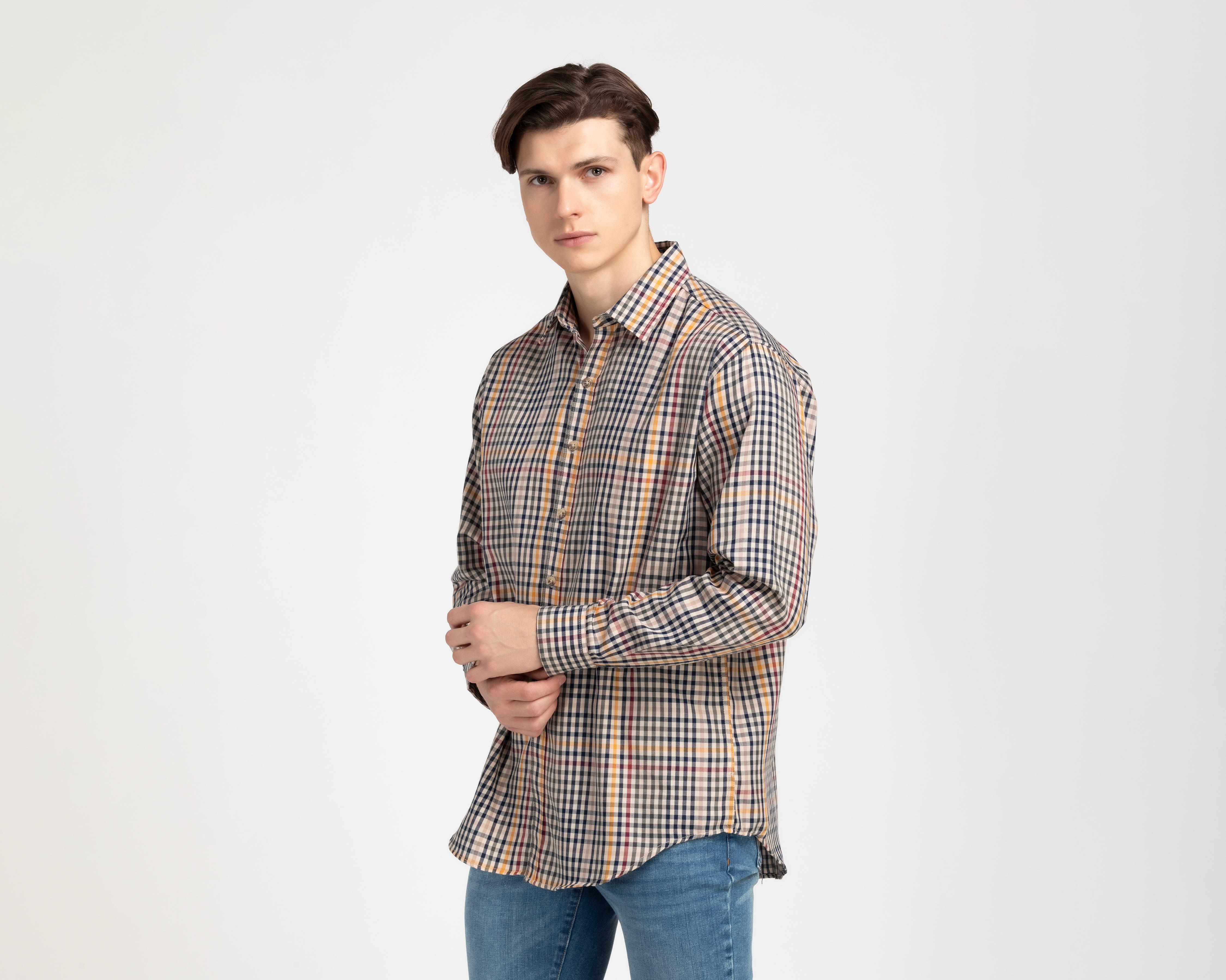 Camisa Casual Porto Sur Regular Fit a Cuadros $344