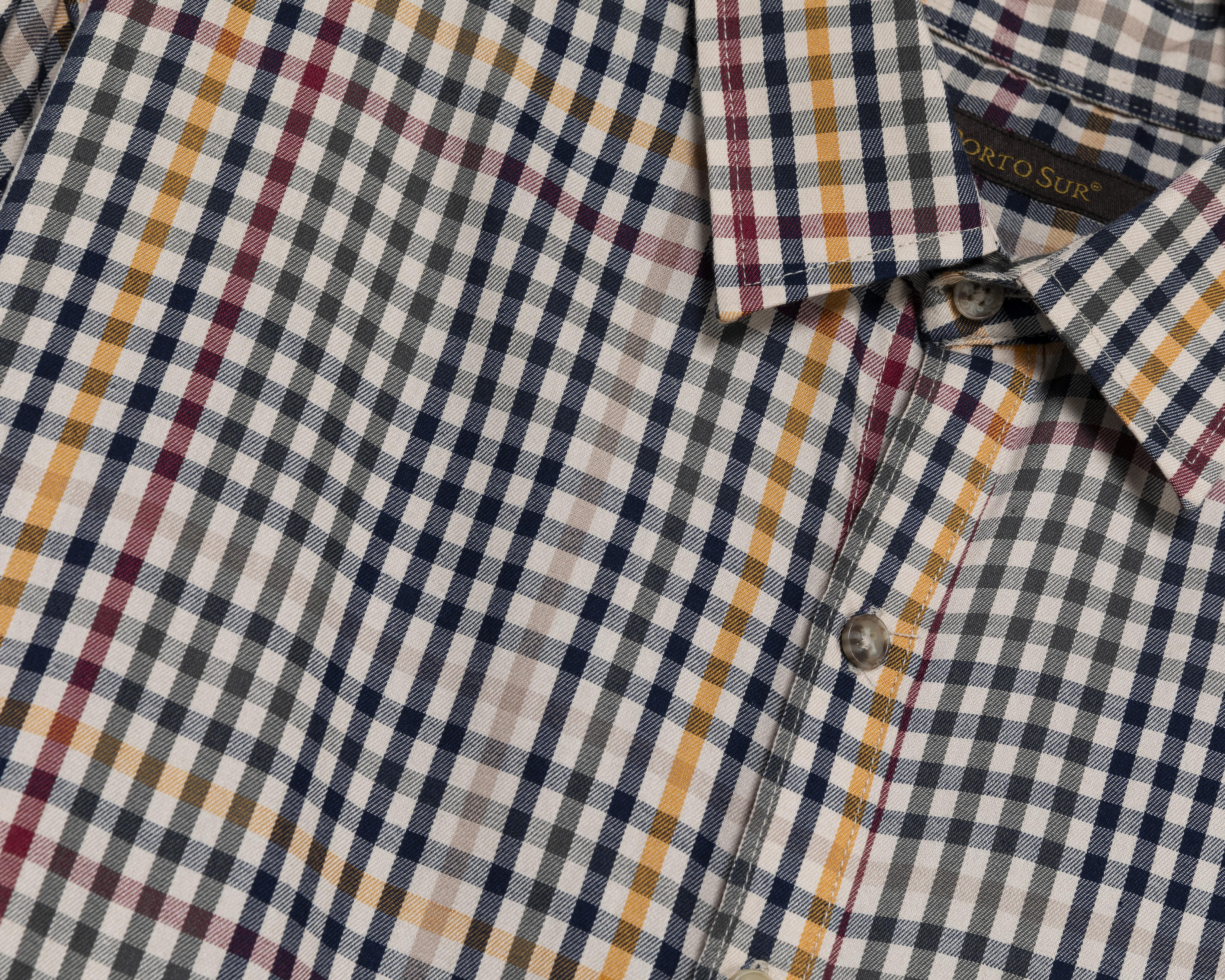 Foto 4 pulgar | Camisa Casual Porto Sur Regular Fit a Cuadros