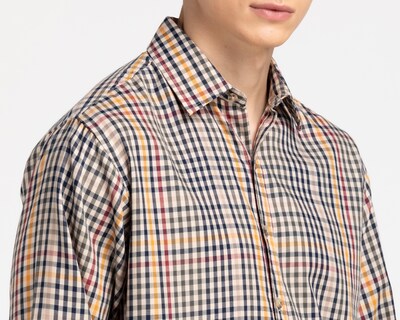 Foto 3 | Camisa Casual Porto Sur Regular Fit a Cuadros