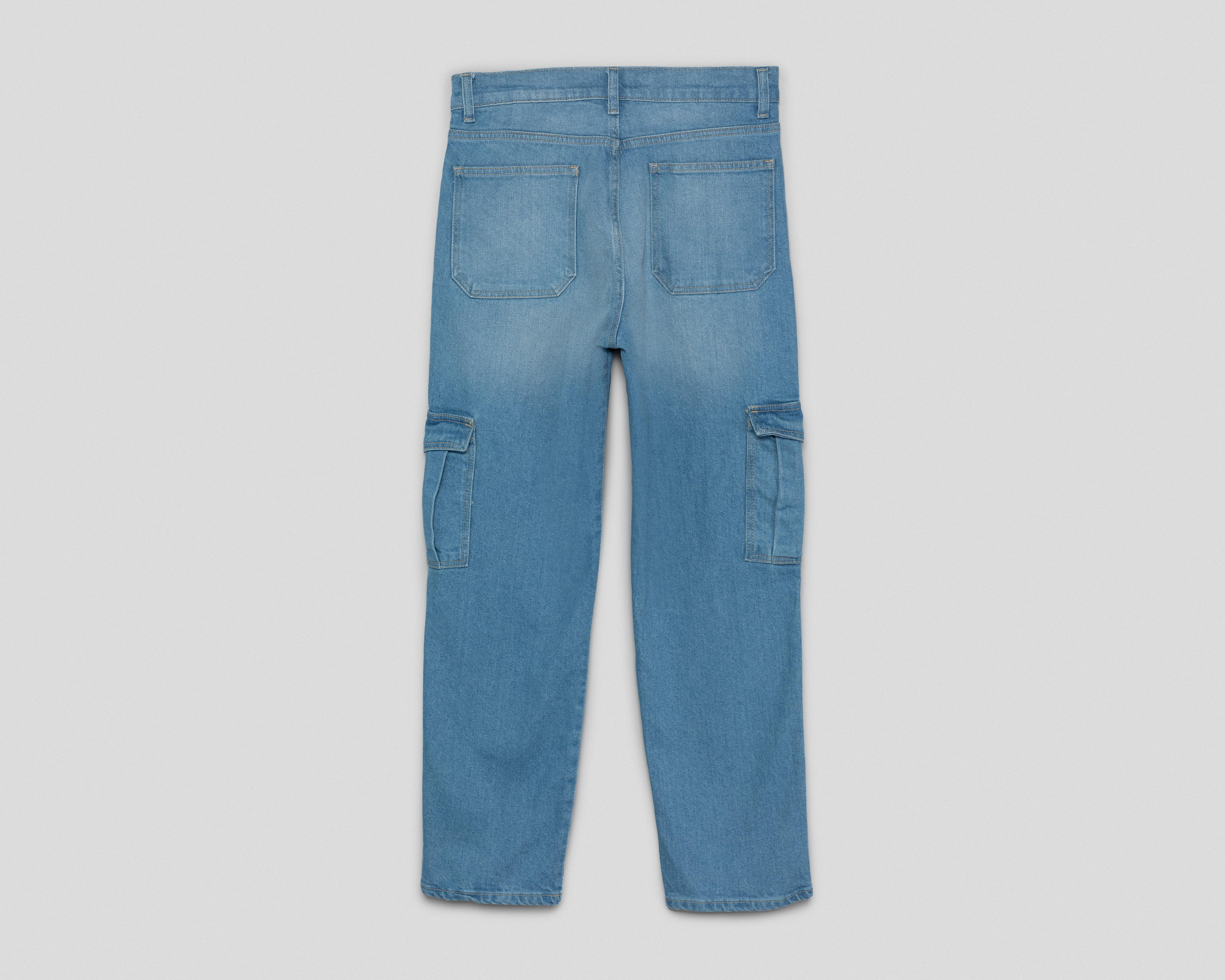 Foto 3 pulgar | Jeans Cargo Thinner para Hombre