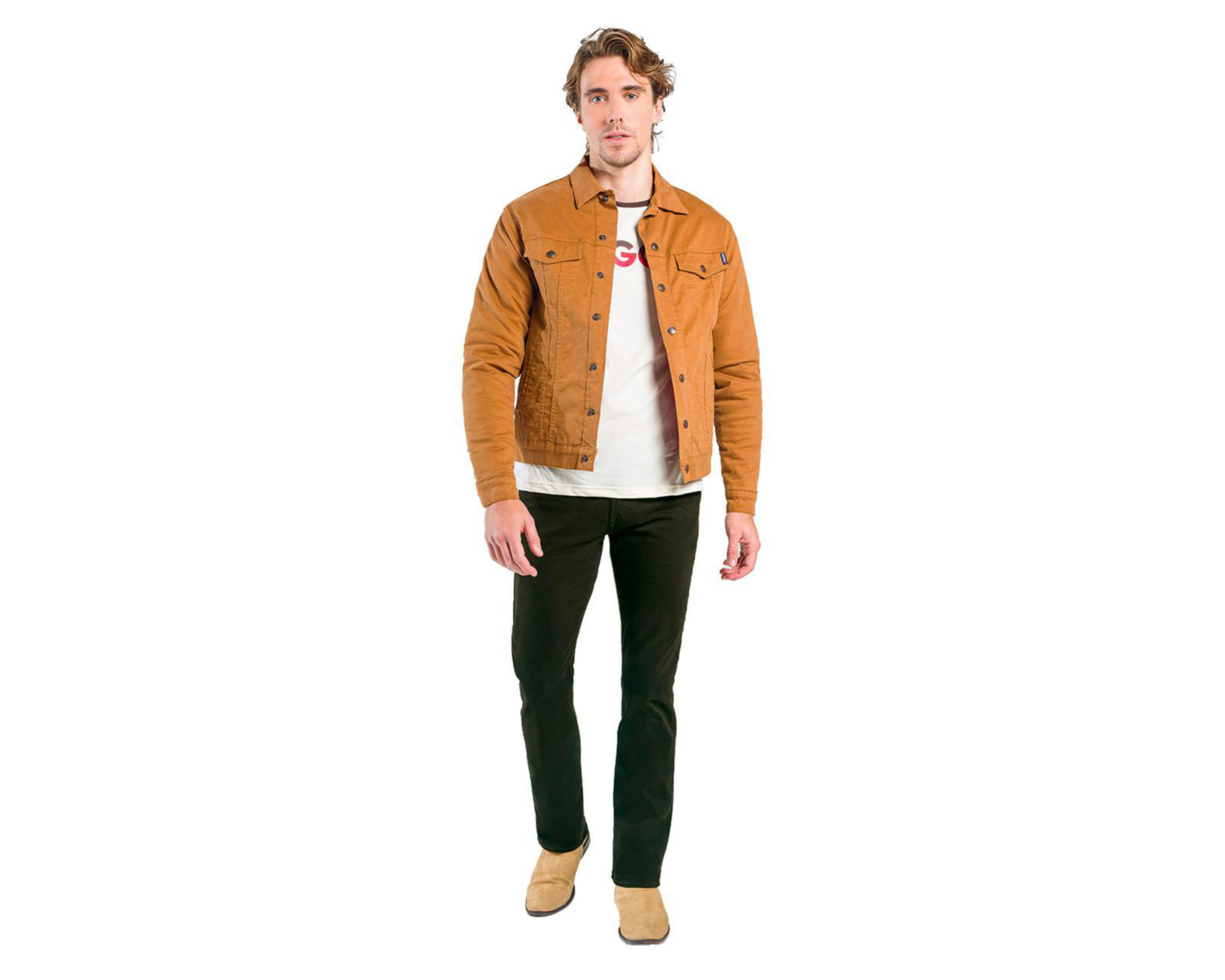 Foto 6 pulgar | Pantalón de Gabardina Oggi Verde para Hombre