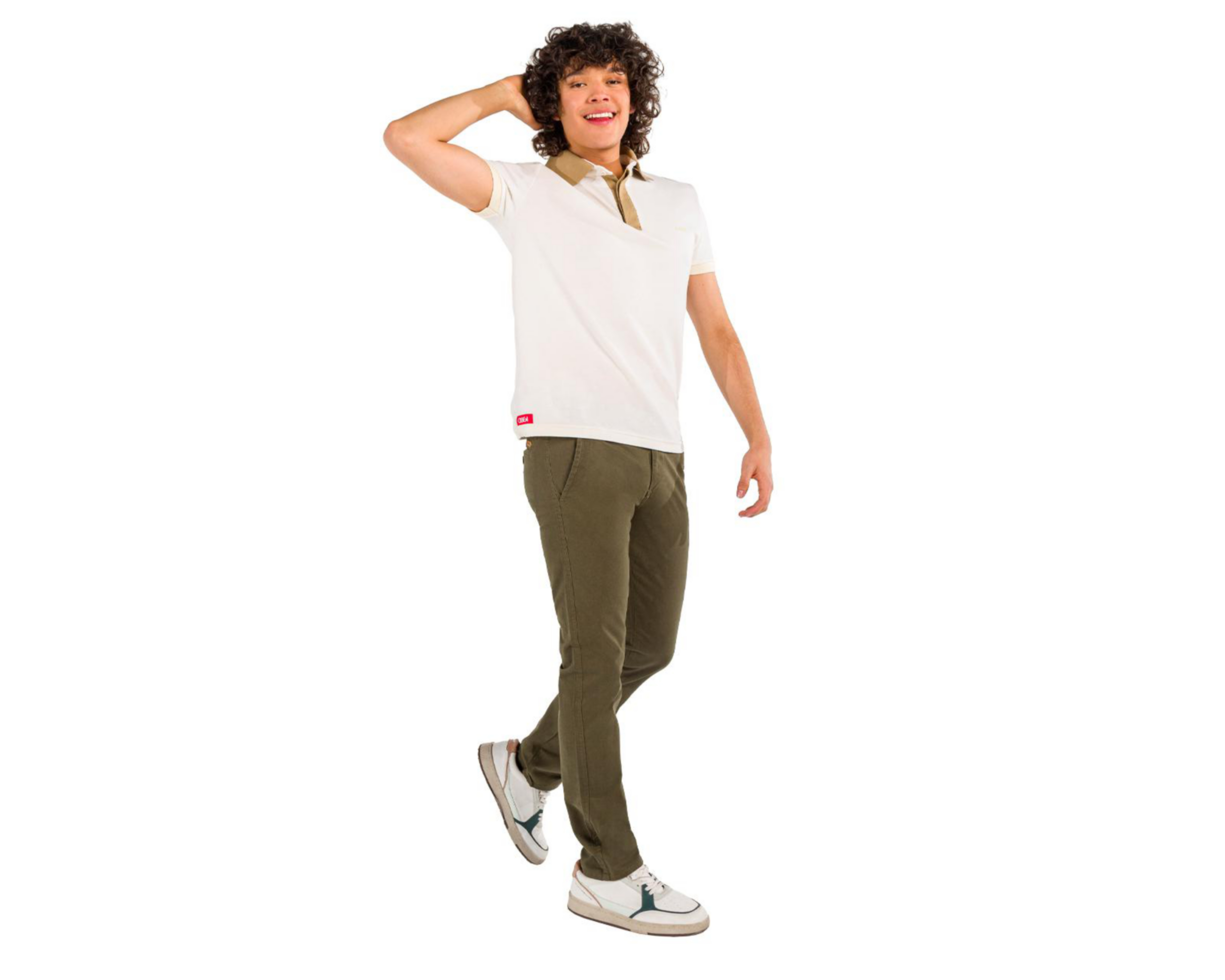Foto 7 pulgar | Pantalón Chino Oggi Verde Olivo para Hombre
