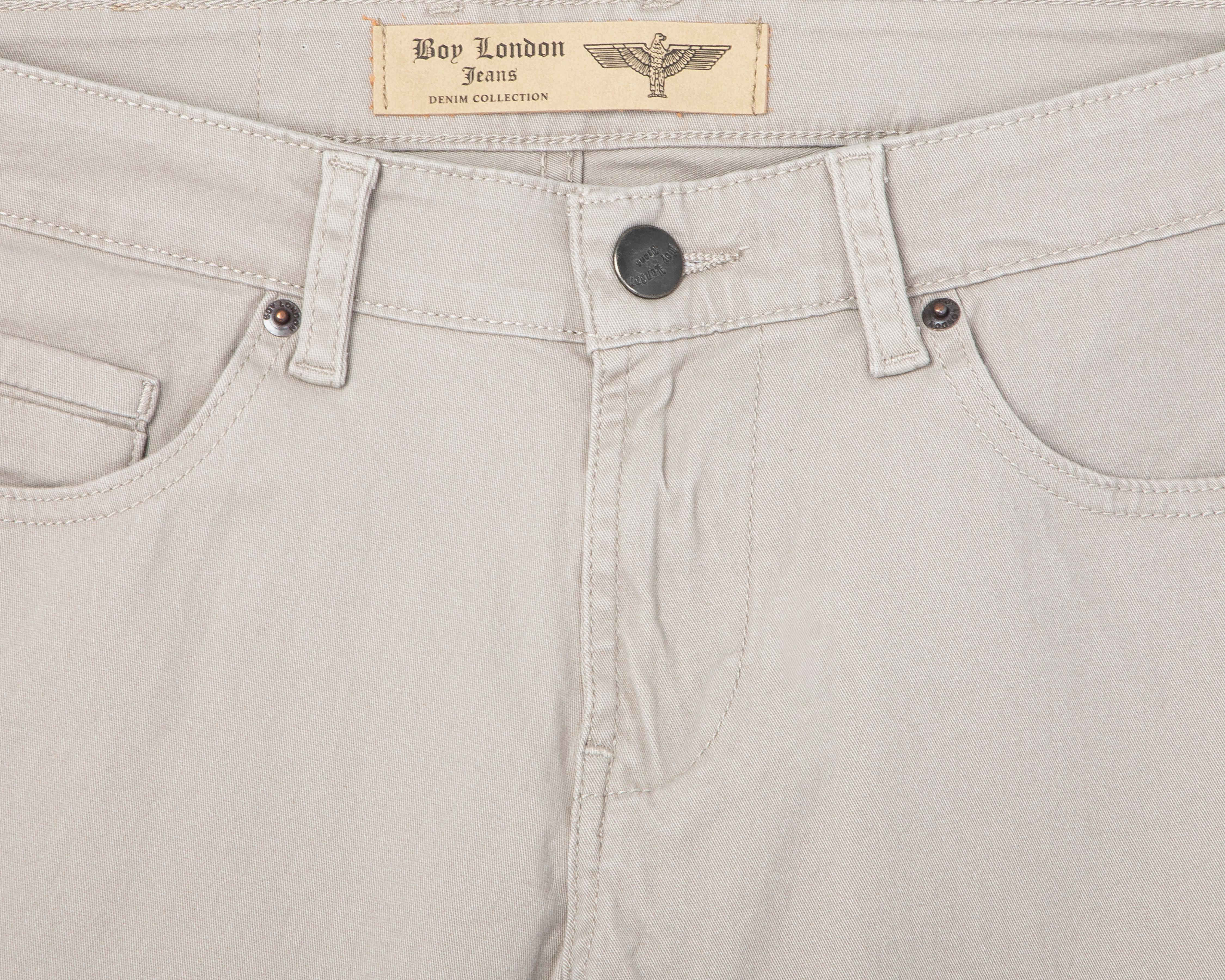 Foto 3 | Pantalón Chino Boy London Gris para Hombre