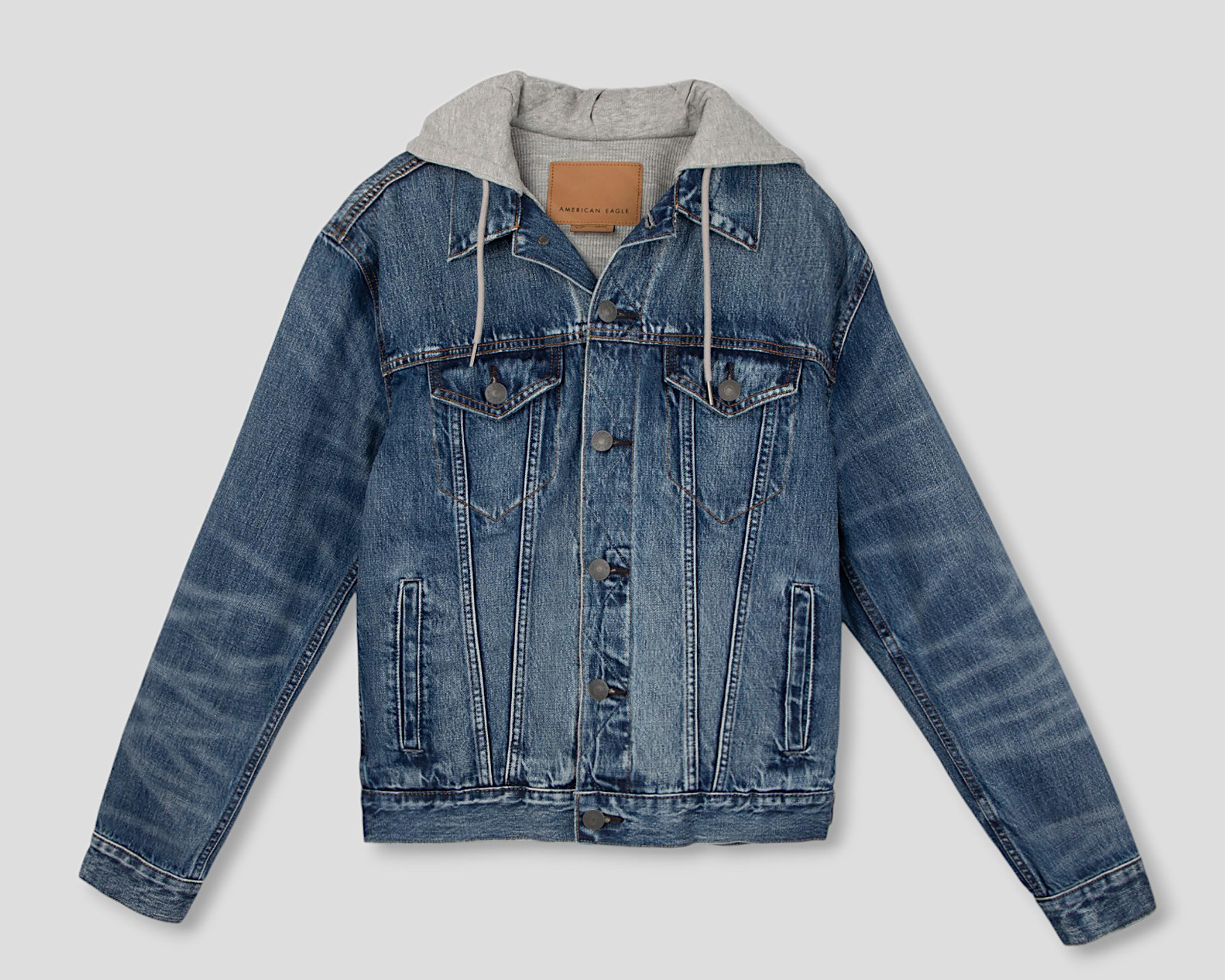 Foto 2 pulgar | Chamarra American Eagle Trucker de Mezclilla