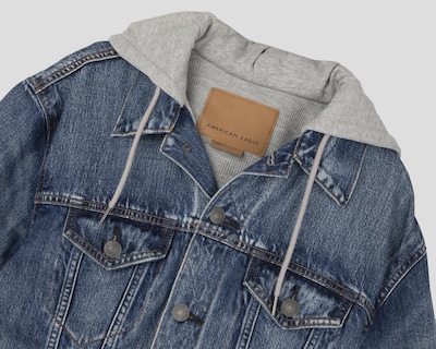 Foto 3 | Chamarra American Eagle Trucker de Mezclilla