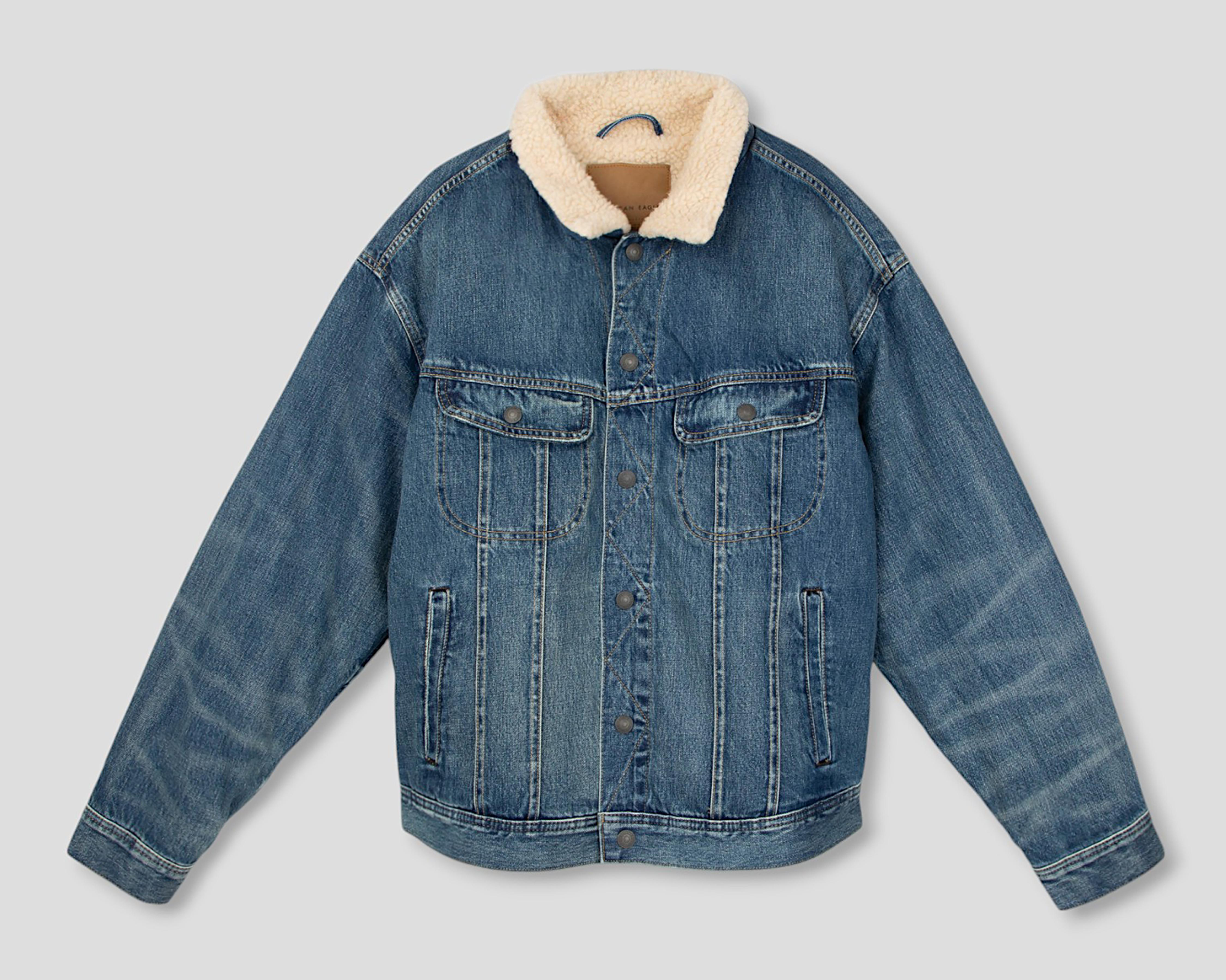 Foto 2 pulgar | Chamarra American Eagle Trucker de Mezclilla