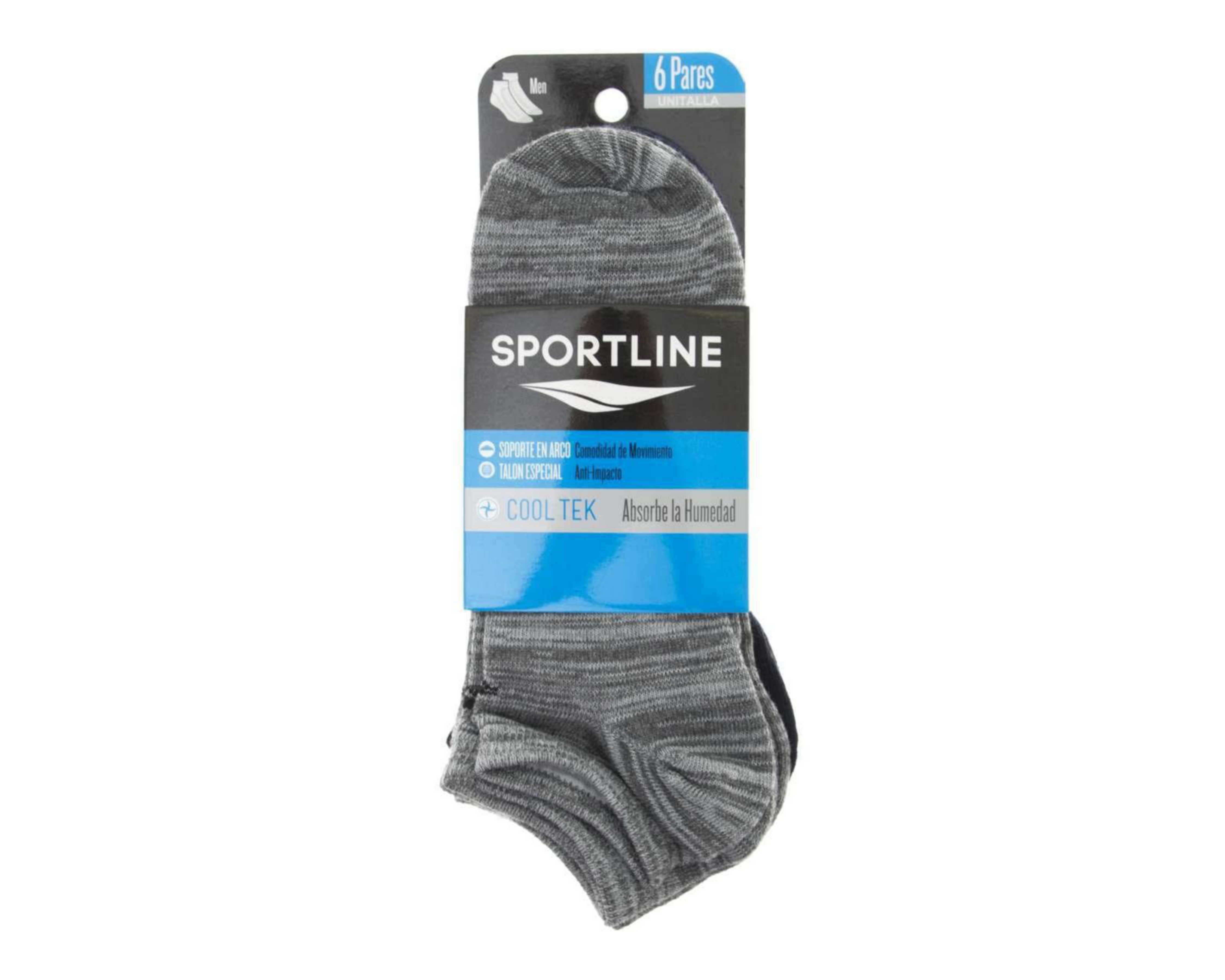 Foto 4 pulgar | Calcetas Deportivas Tines Sportline para Hombre 6 Pares