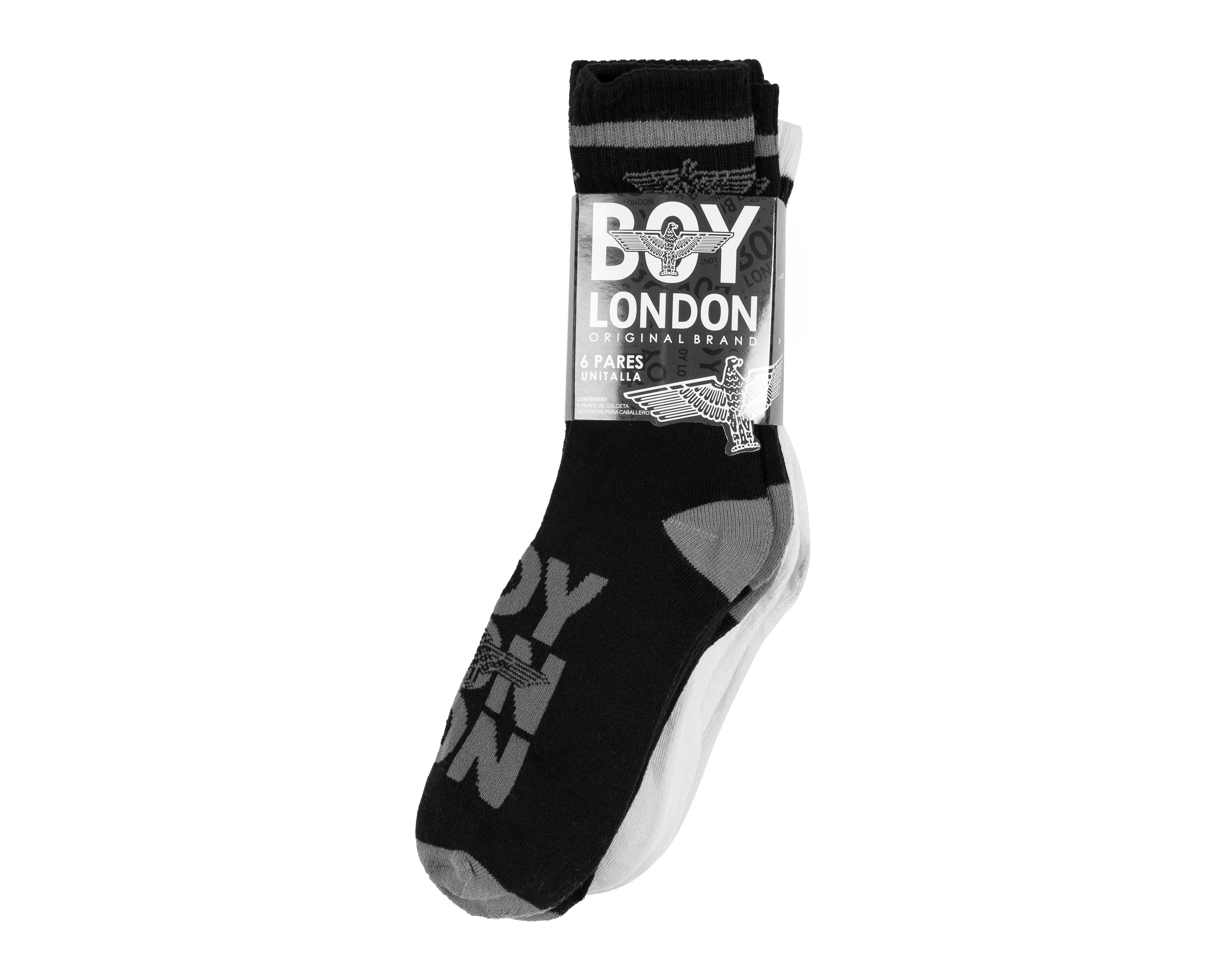 Foto 4 pulgar | Calcetas Deportivas Boy London para Hombre 6 Pares