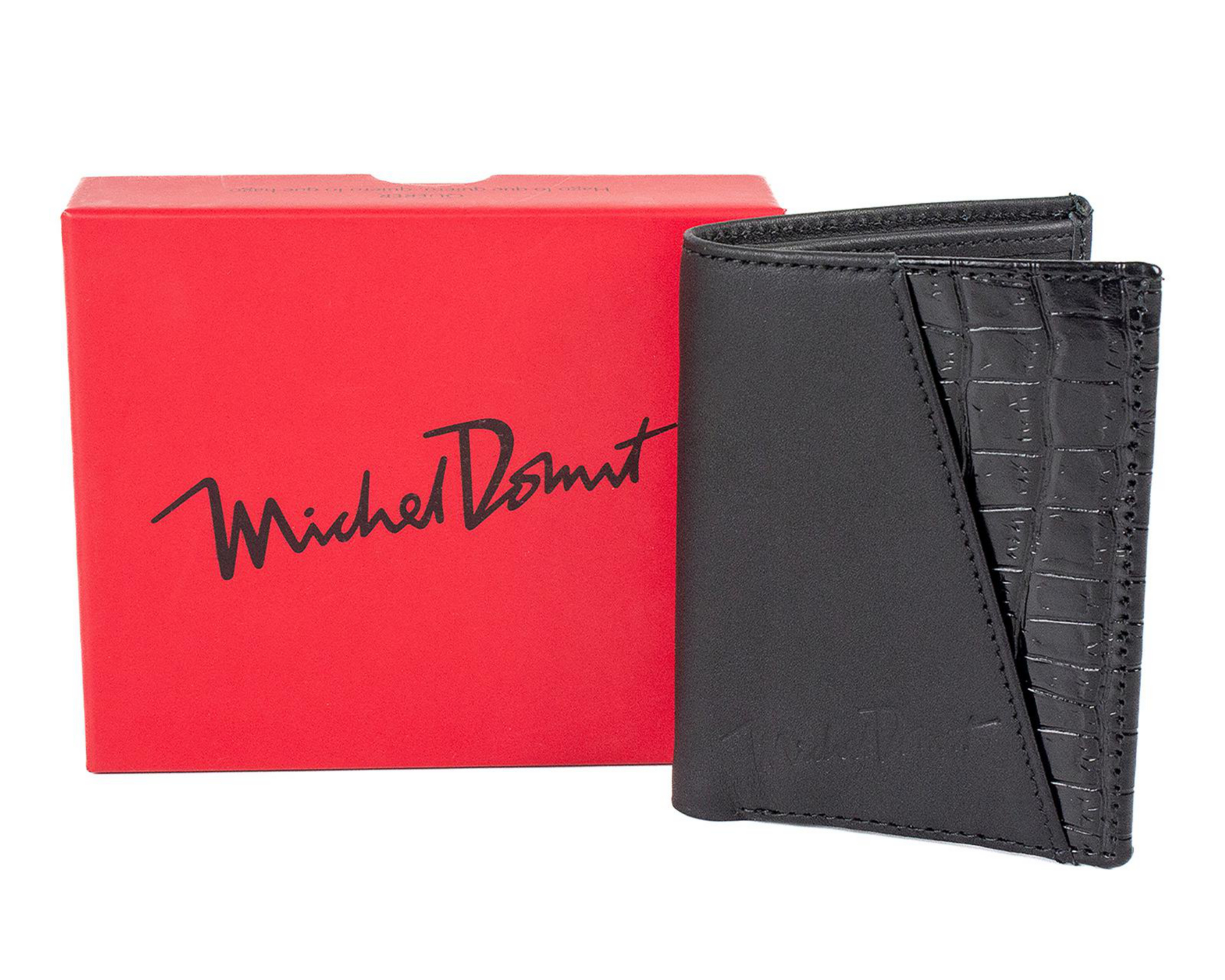 Foto 2 pulgar | Cartera de Piel para Hombre Michel Domit Negra