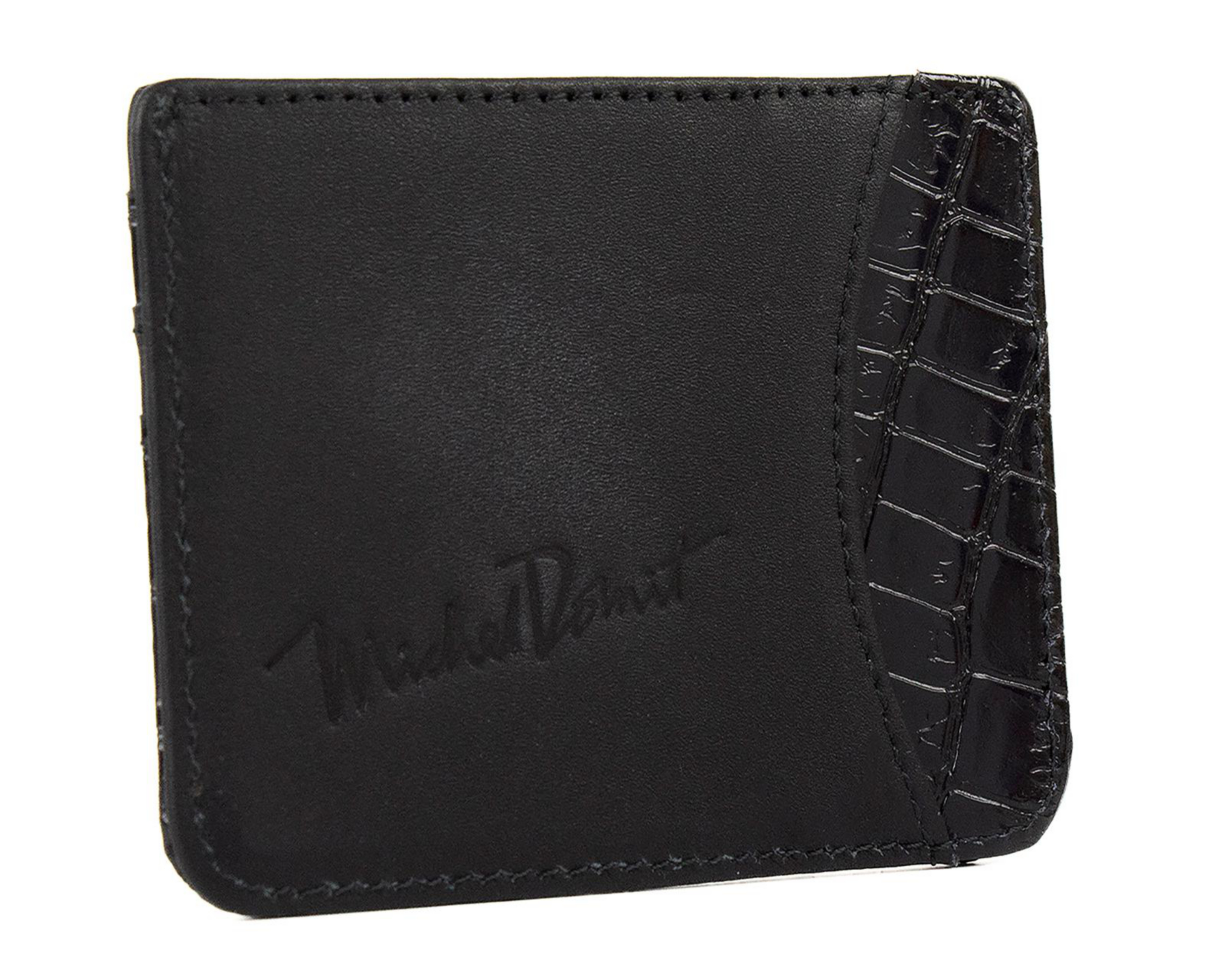 Foto 4 pulgar | Tarjetero de Piel para Hombre Michel Domit Negro