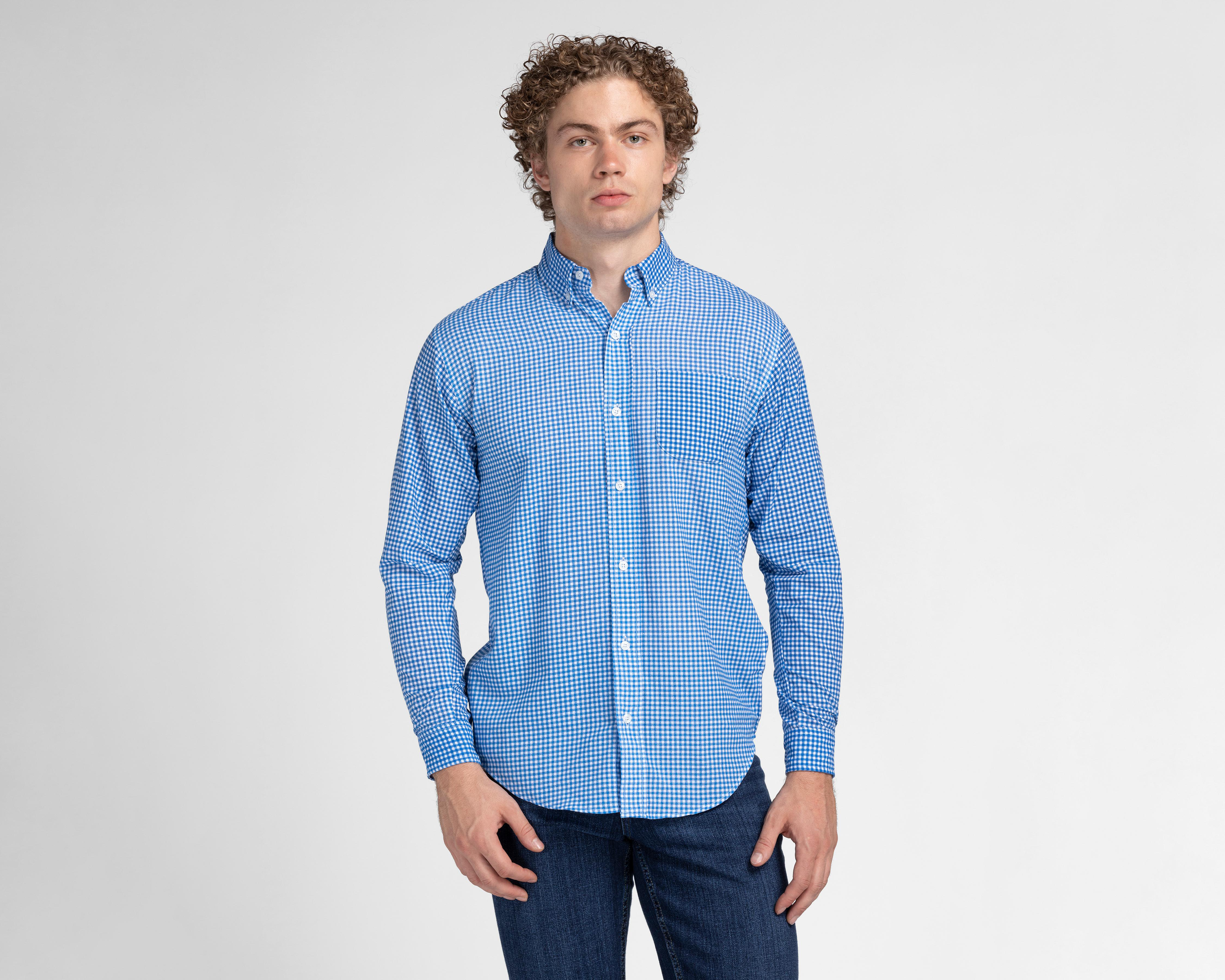 Foto 2 pulgar | Camisa Casual Porto Sur Regular Fit a Cuadros