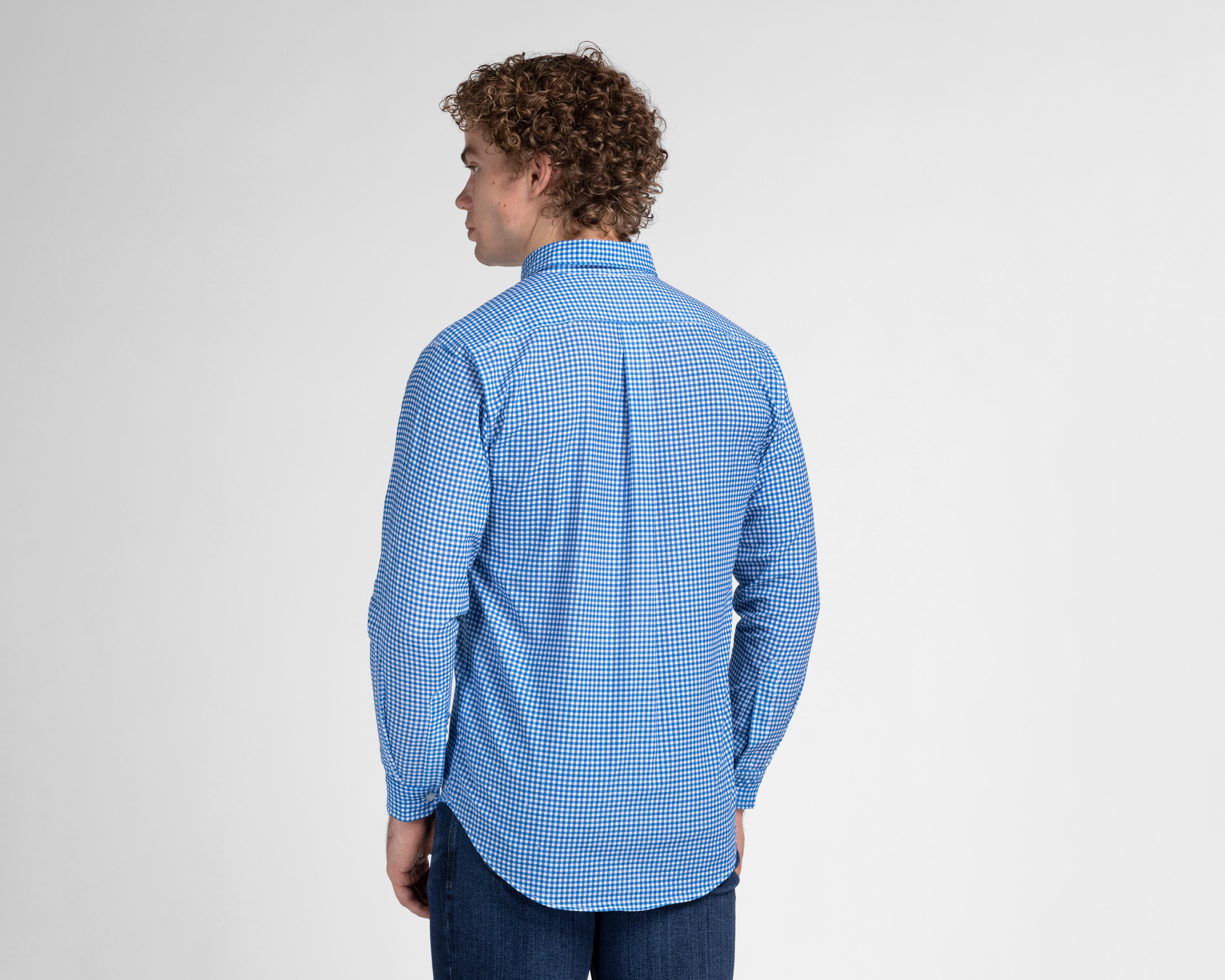 Foto 3 pulgar | Camisa Casual Porto Sur Regular Fit a Cuadros