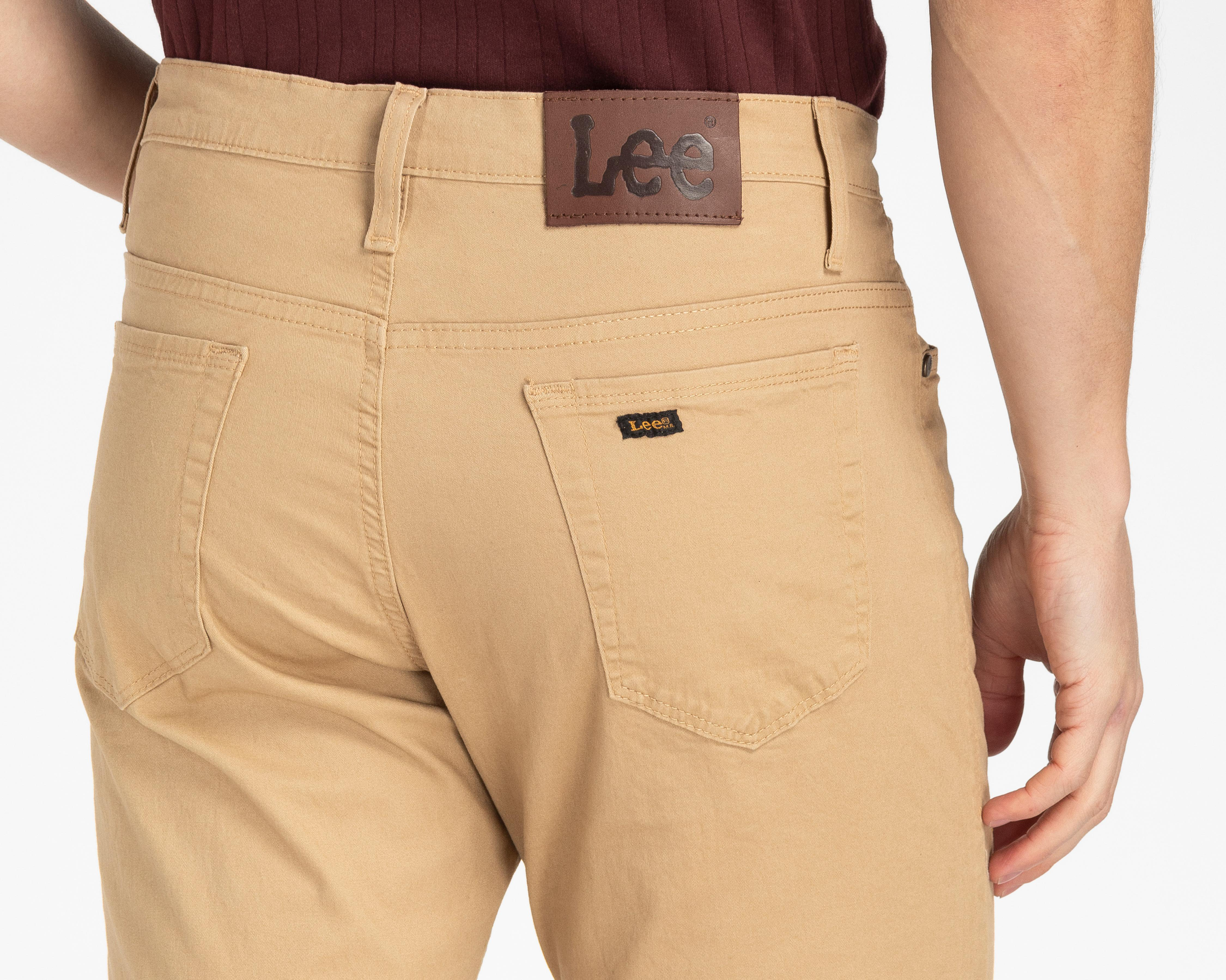 Foto 6 pulgar | Pantalón de Gabardina Lee Camel para Hombre