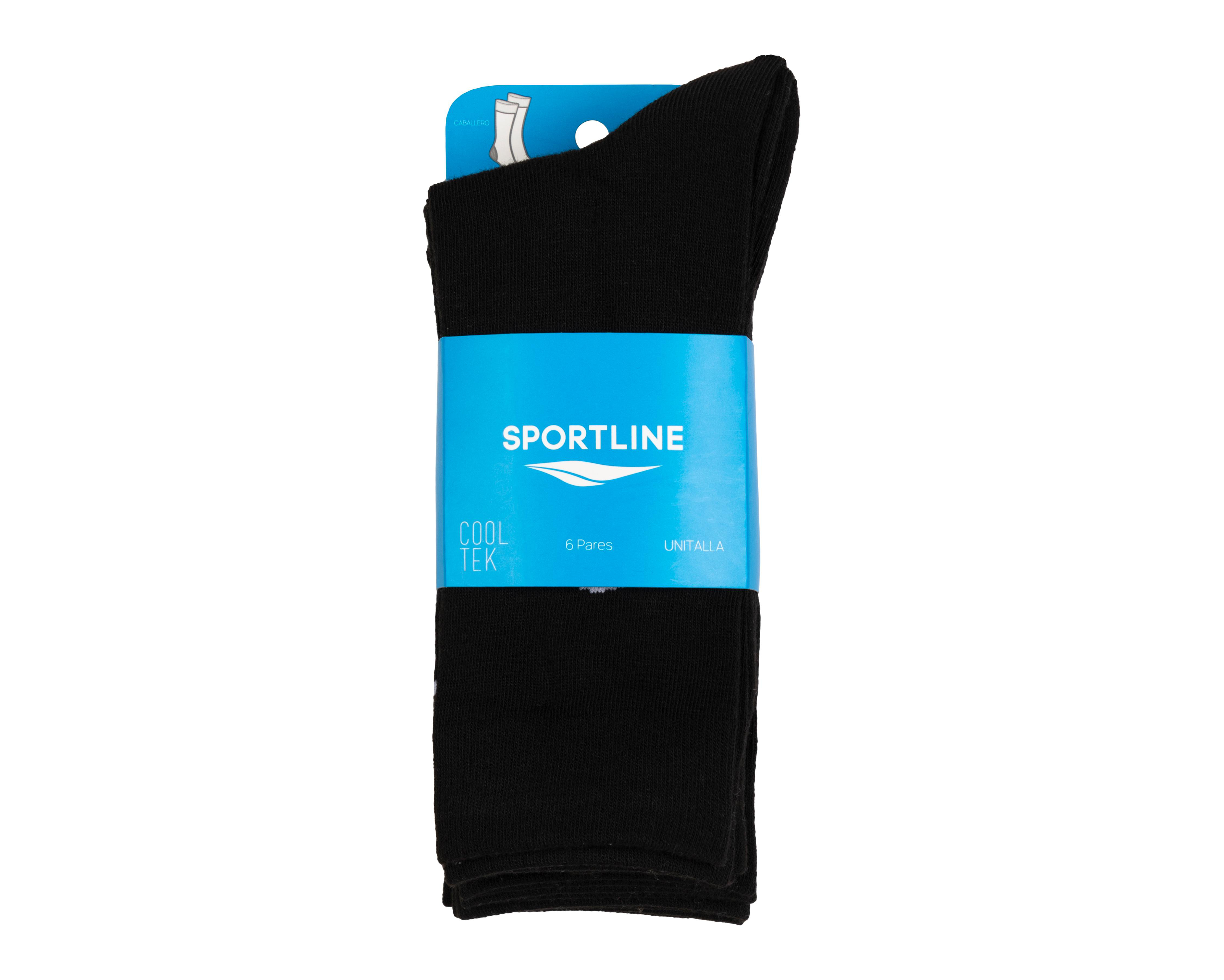 Foto 4 pulgar | Calcetas Largas Deportivas Sportline Cooltek para Hombre 6 Pares