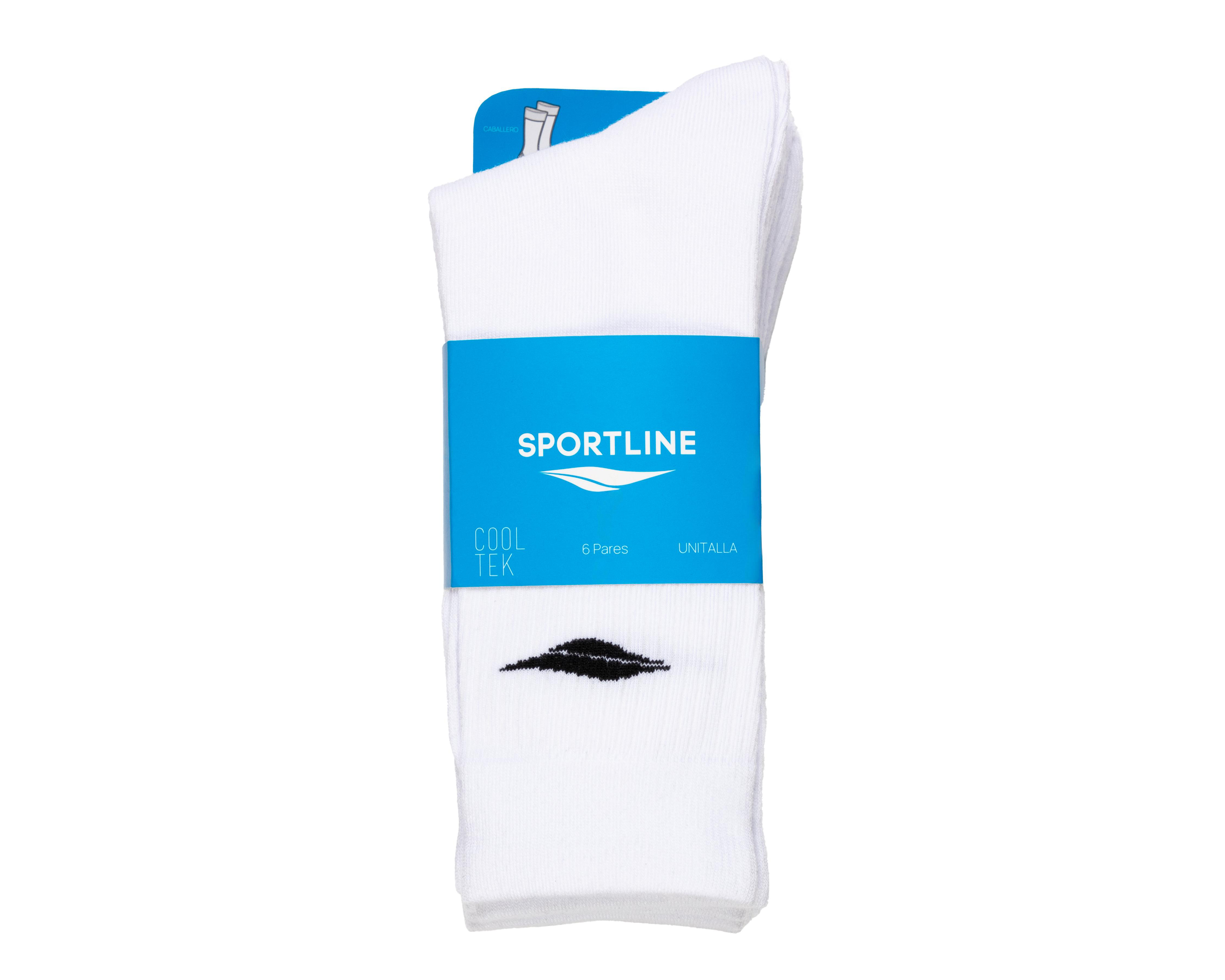 Foto 4 pulgar | Calcetas Largas Deportivas Sportline Cooltek para Hombre 6 Pares