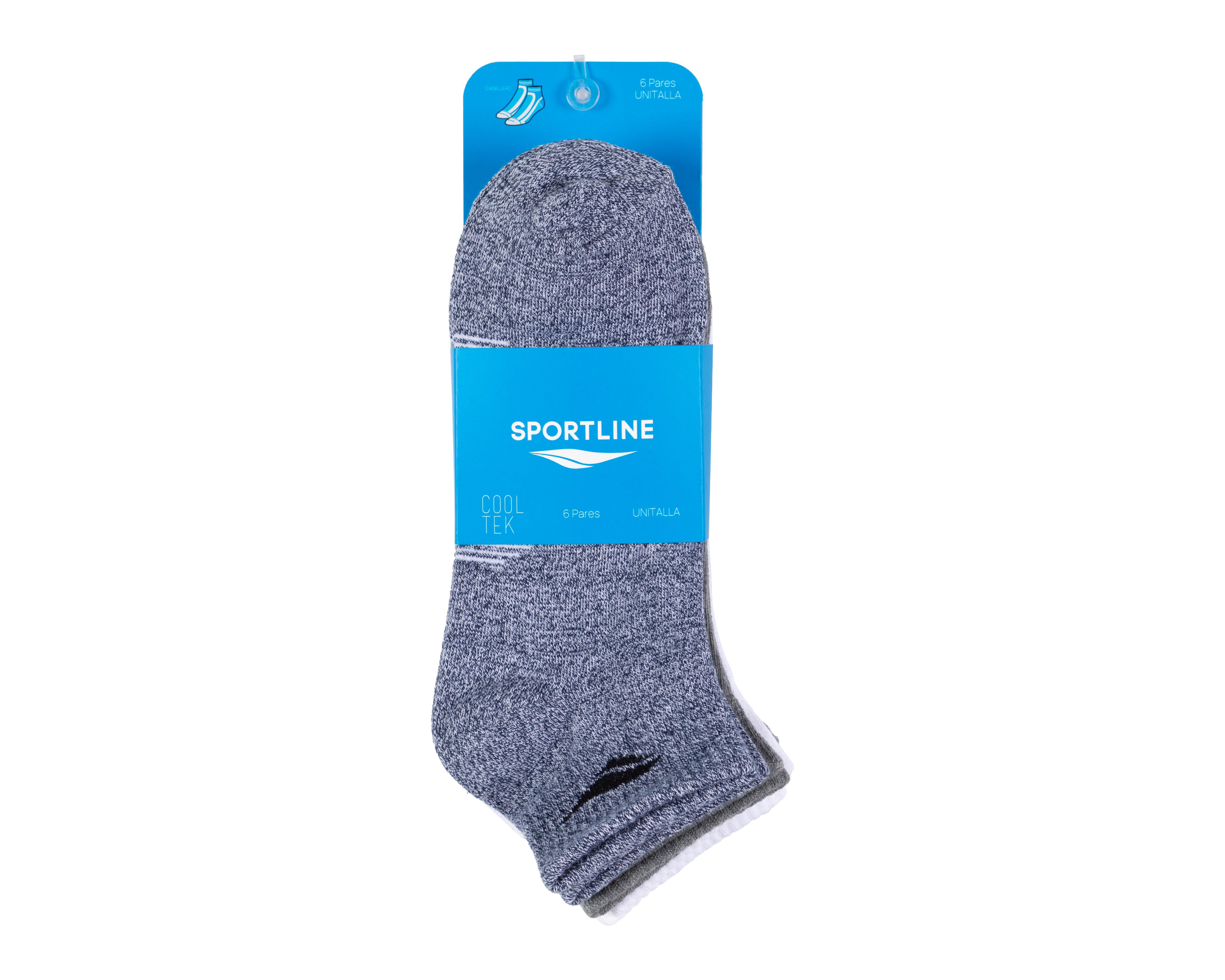 Foto 4 pulgar | Calcetas Deportivas Sportline para Hombre 6 Pares