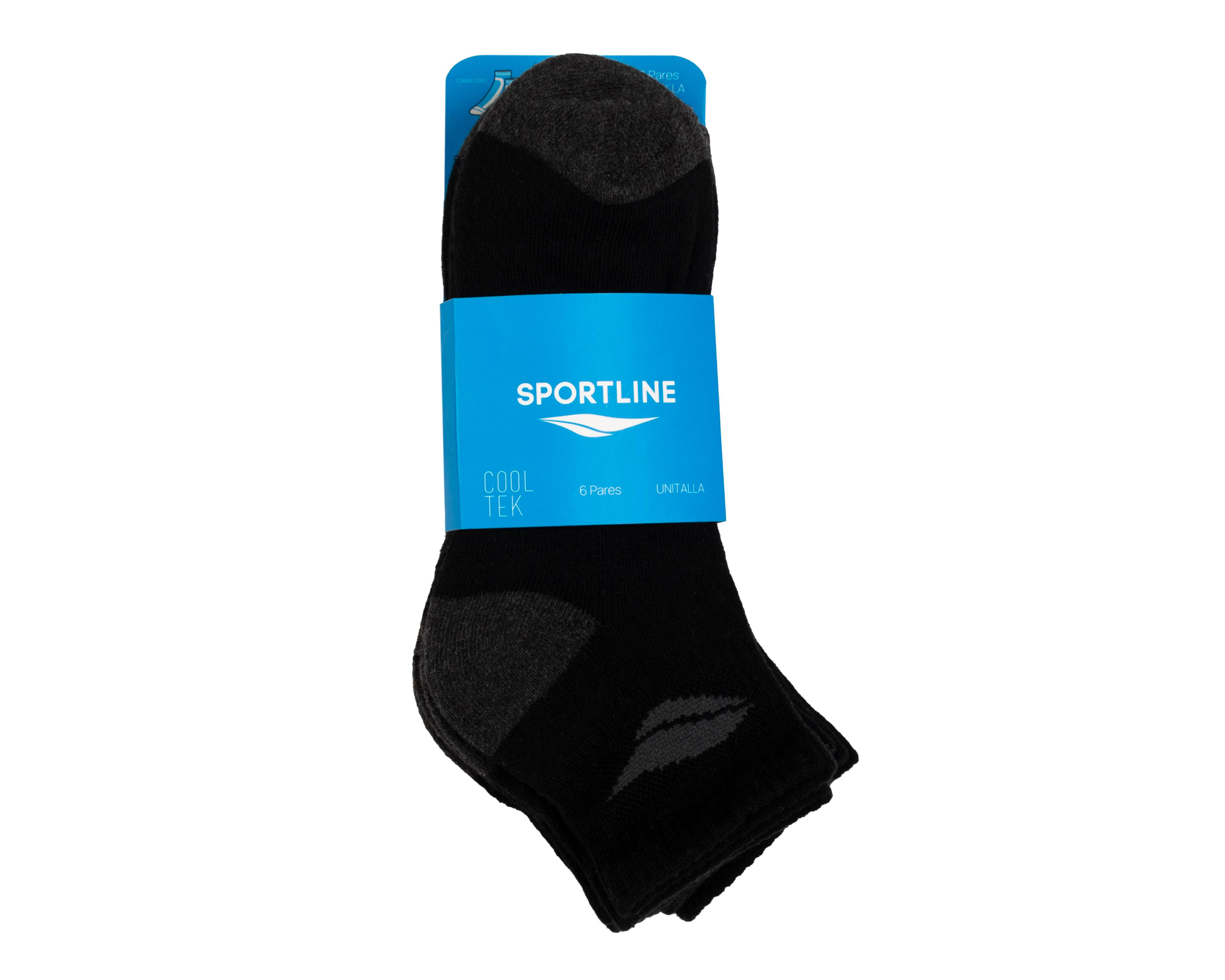 Foto 4 pulgar | Calcetas Deportivas Sportline Cooltek para Hombre 6 Pares