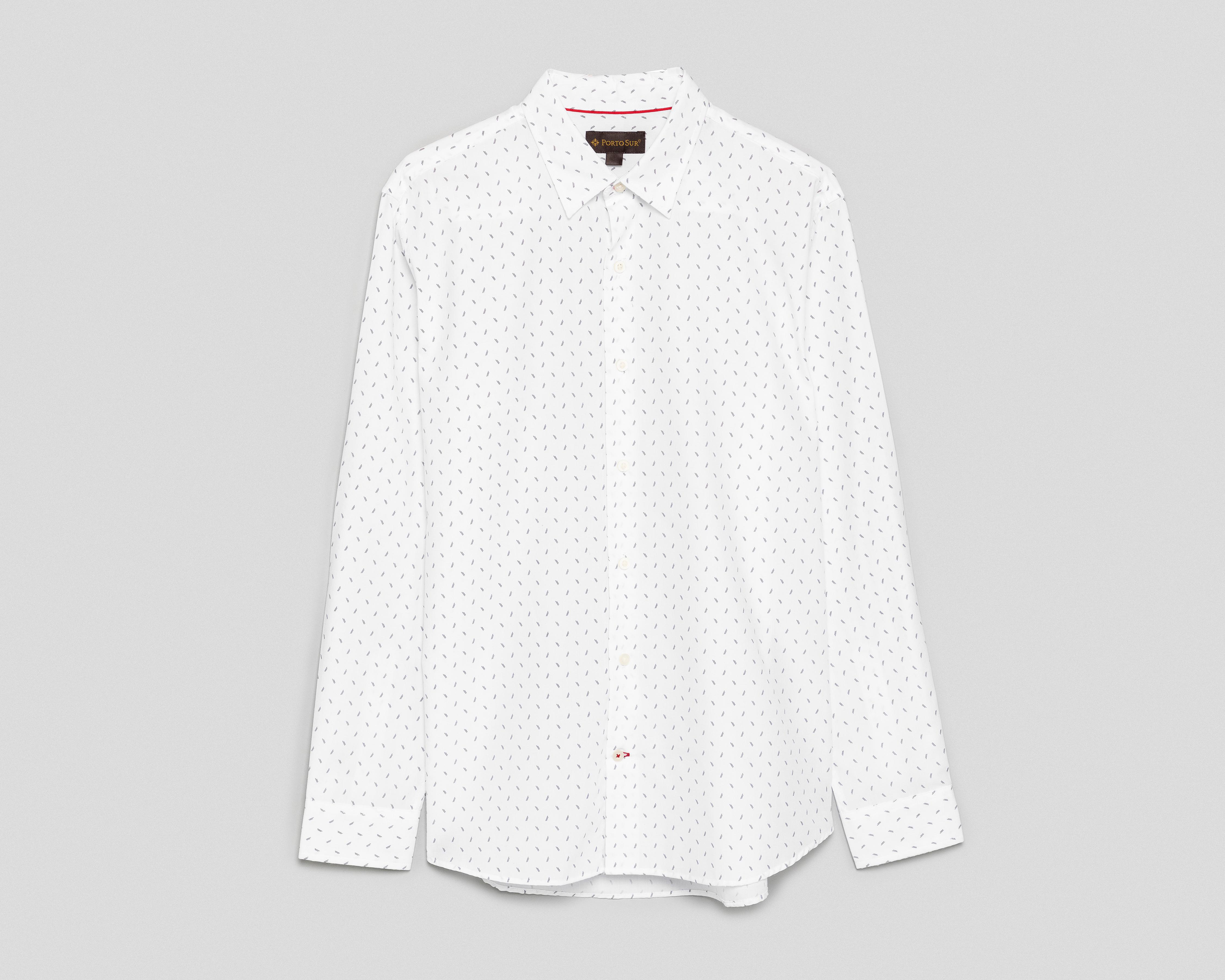 Camisa Casual Porto Sur Regular Fit con Miniprint