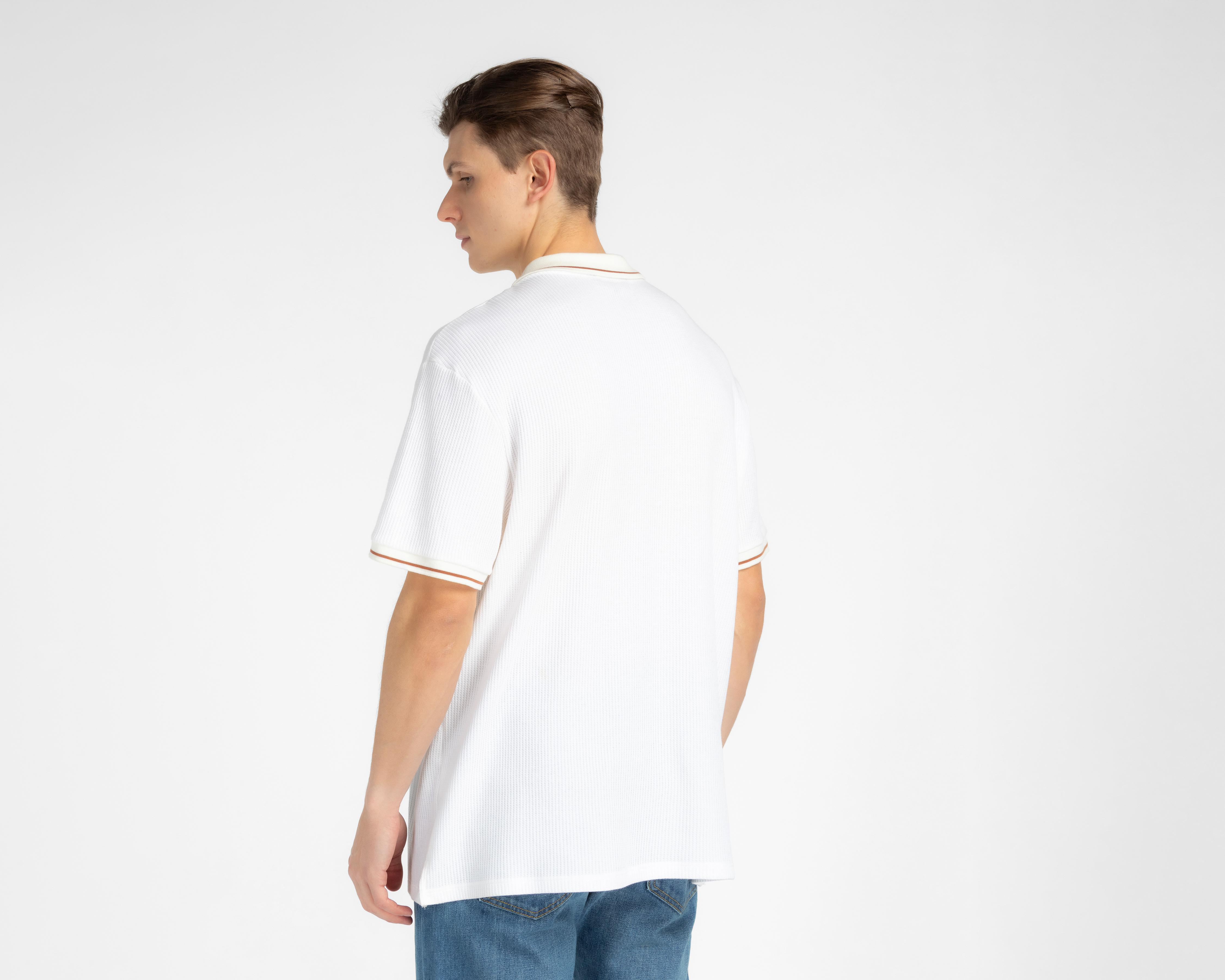 Foto 3 pulgar | Playera Polo Porto Sur Blanca para Hombre