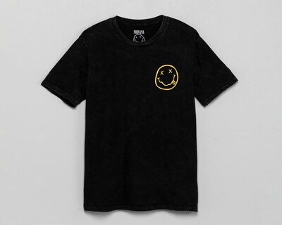 Foto 1 | Playera de Cuello Redondo Nirvana Negra para Hombre