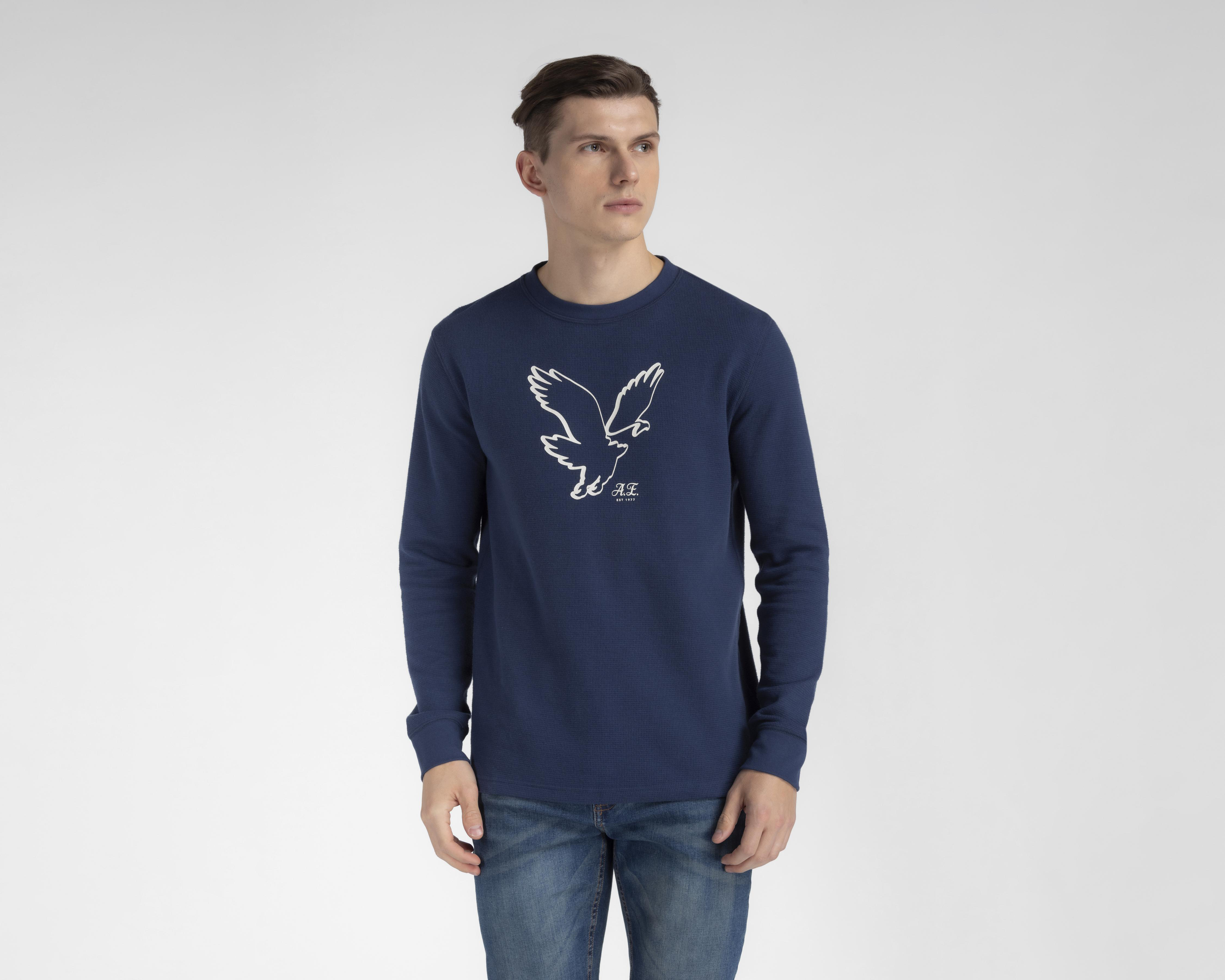Foto 2 pulgar | Playera American Eagle Cuello Redondo
