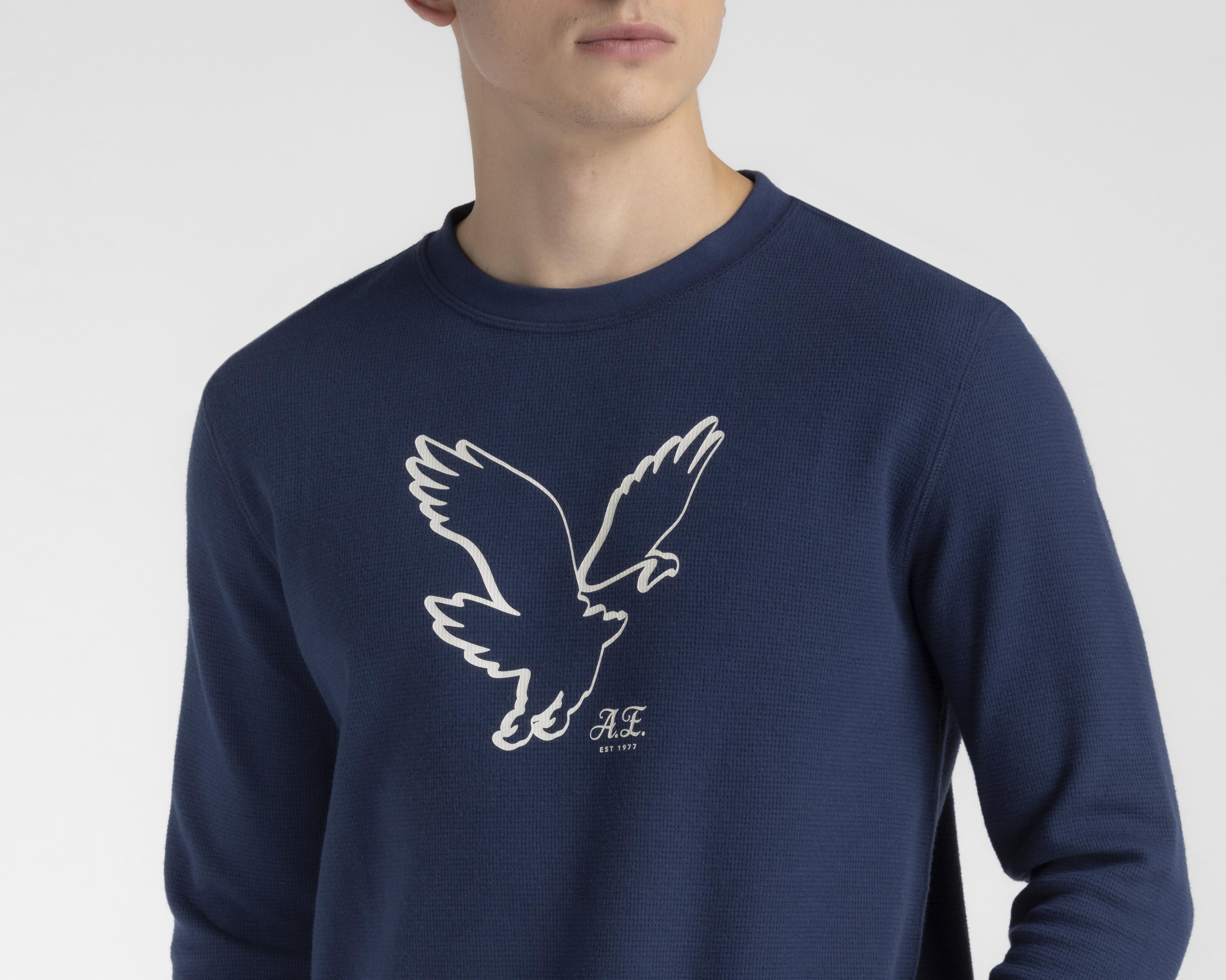 Foto 5 pulgar | Playera American Eagle Cuello Redondo