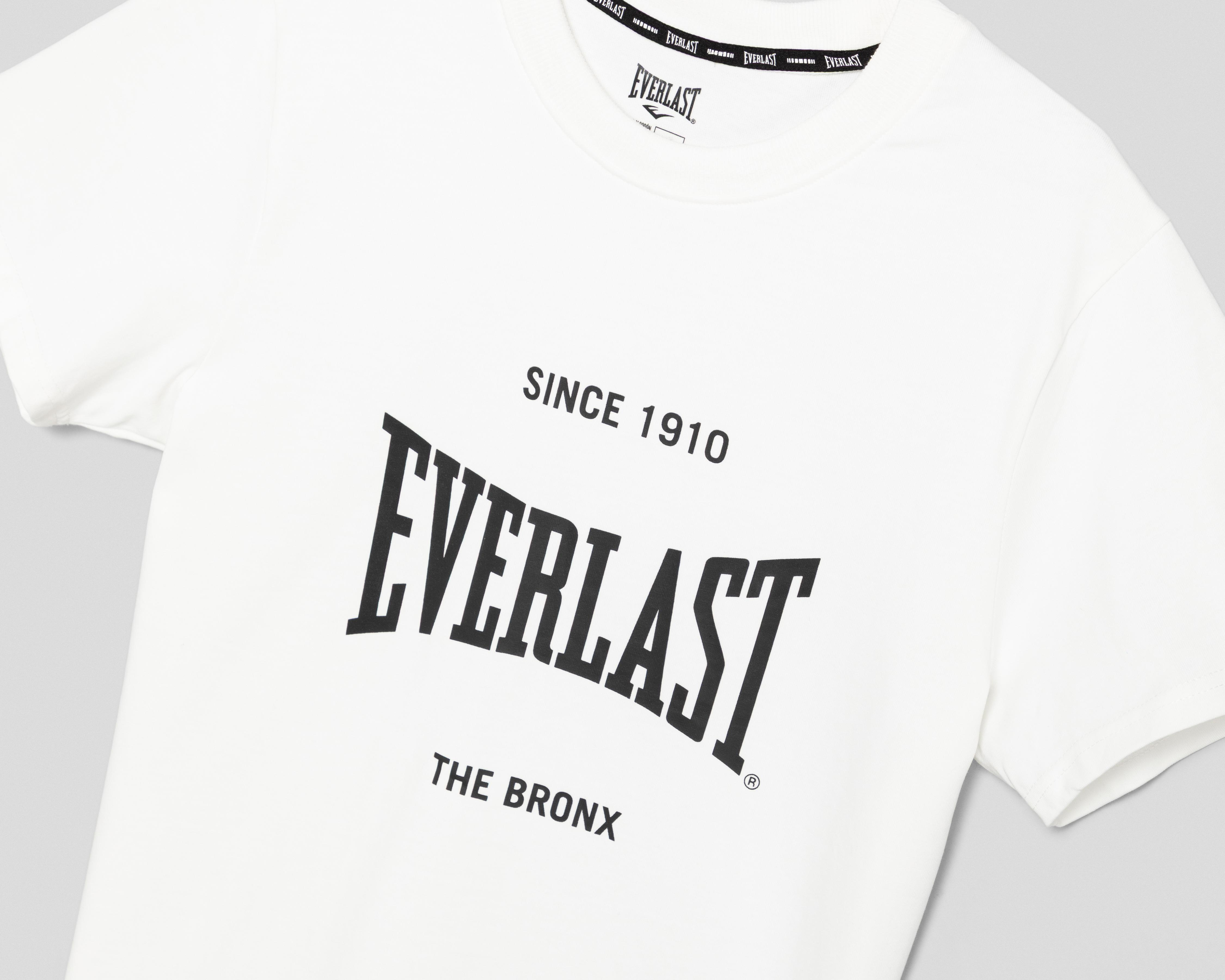 Foto 4 pulgar | Playera de Cuello Redondo Everlast Blanca para Hombre