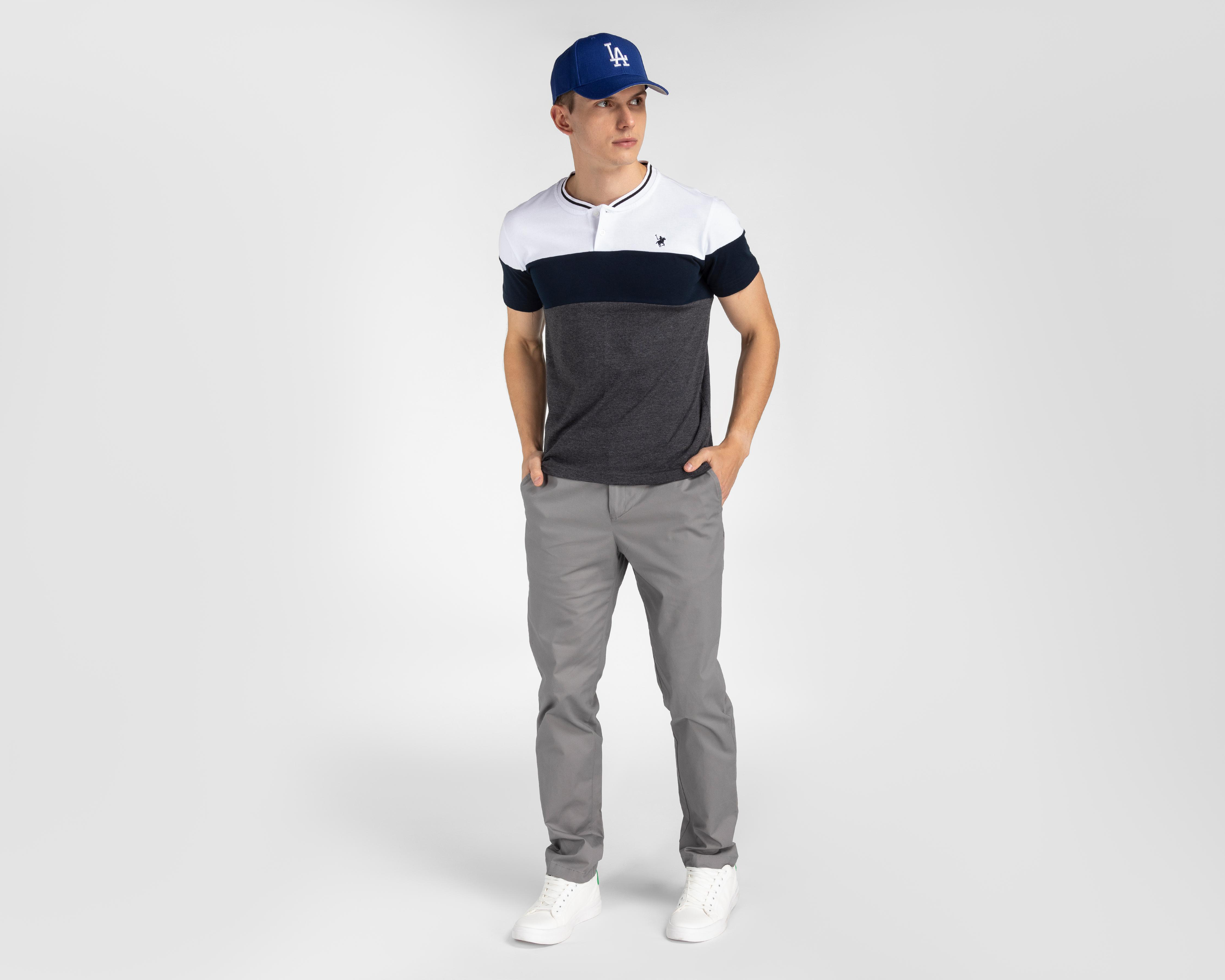 Foto 3 pulgar | Pantalón Chino Porto Sur Gris para Hombre
