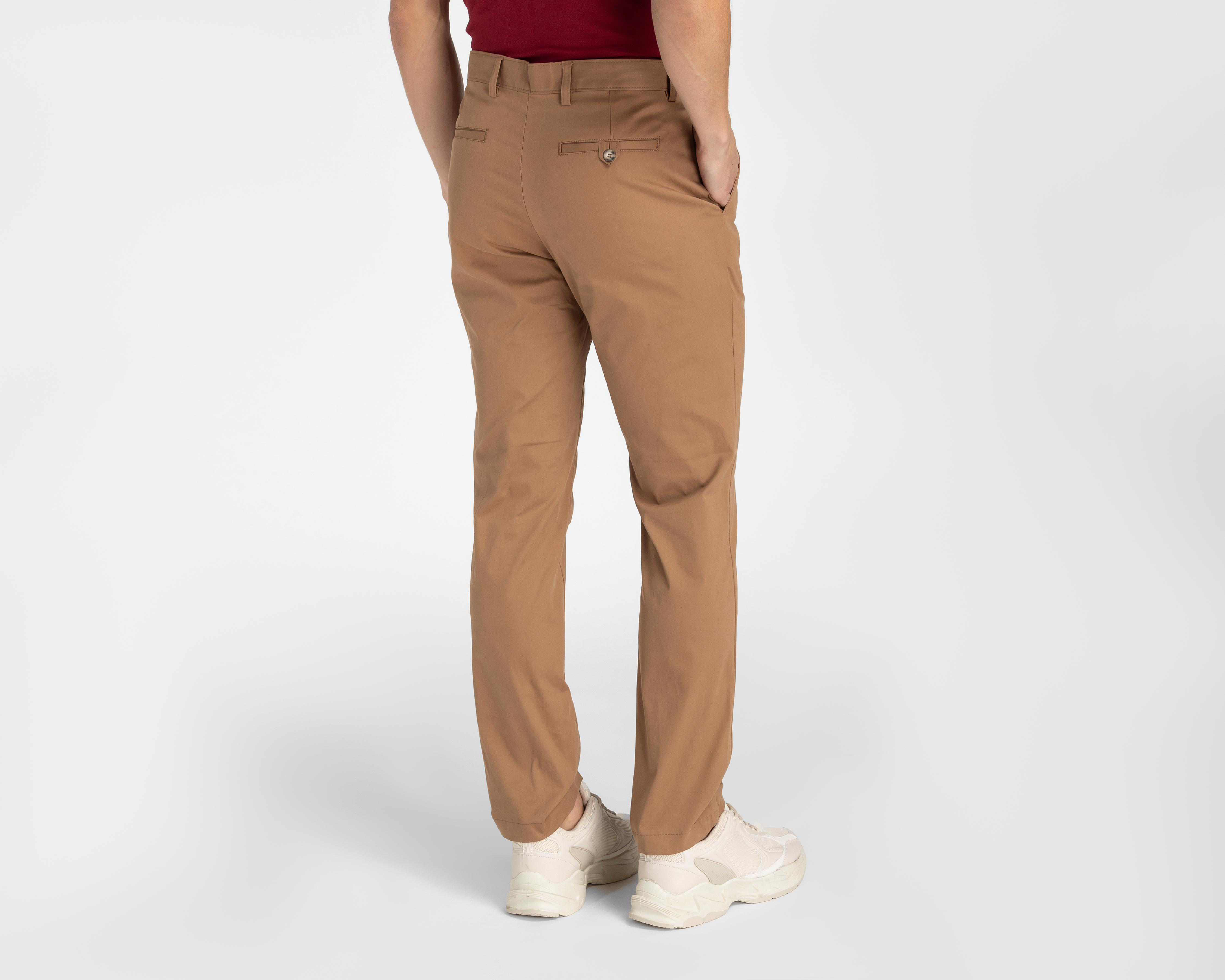 Foto 4 pulgar | Pantalón Chino Porto Sur Café para Hombre