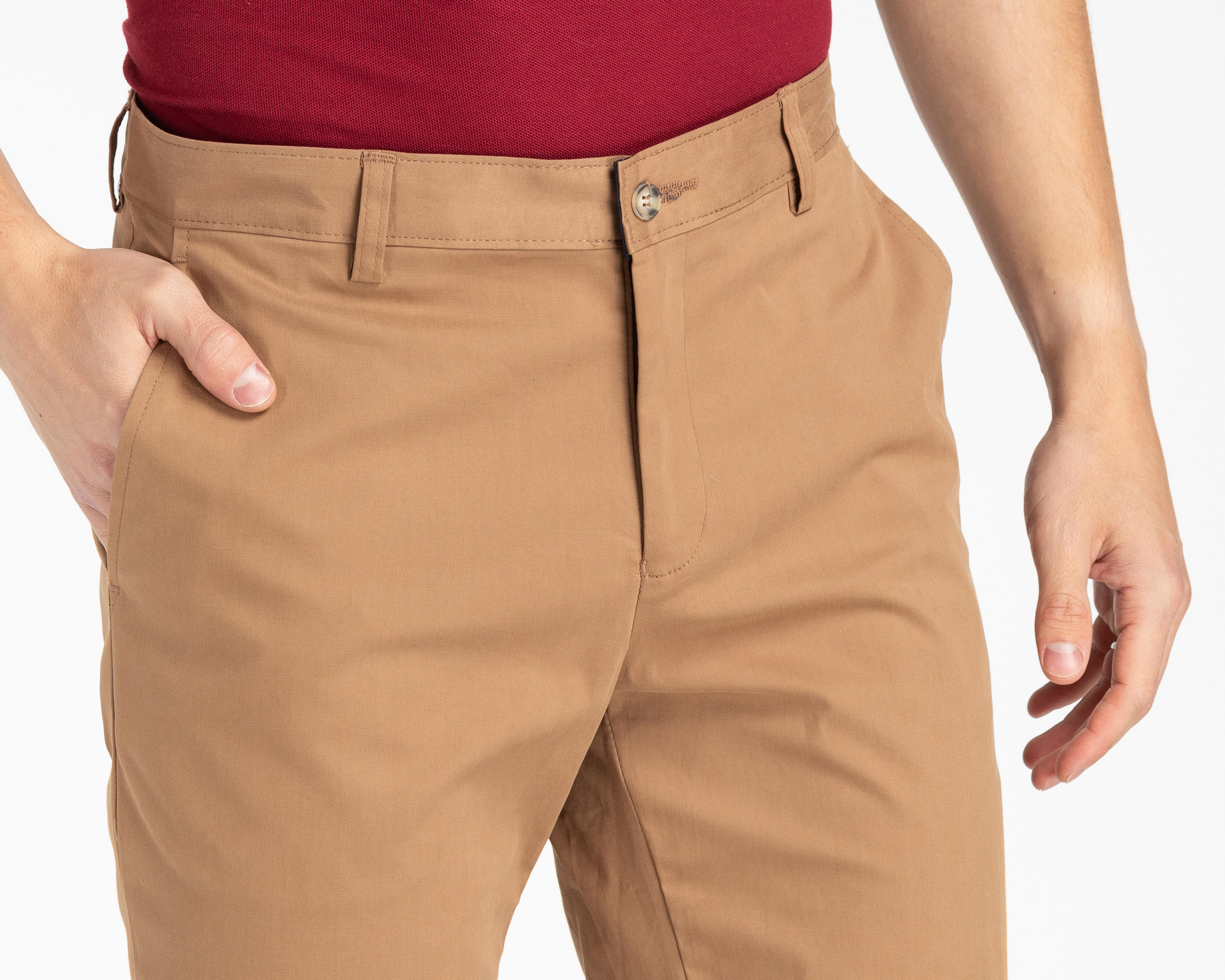 Foto 5 pulgar | Pantalón Chino Porto Sur Café para Hombre