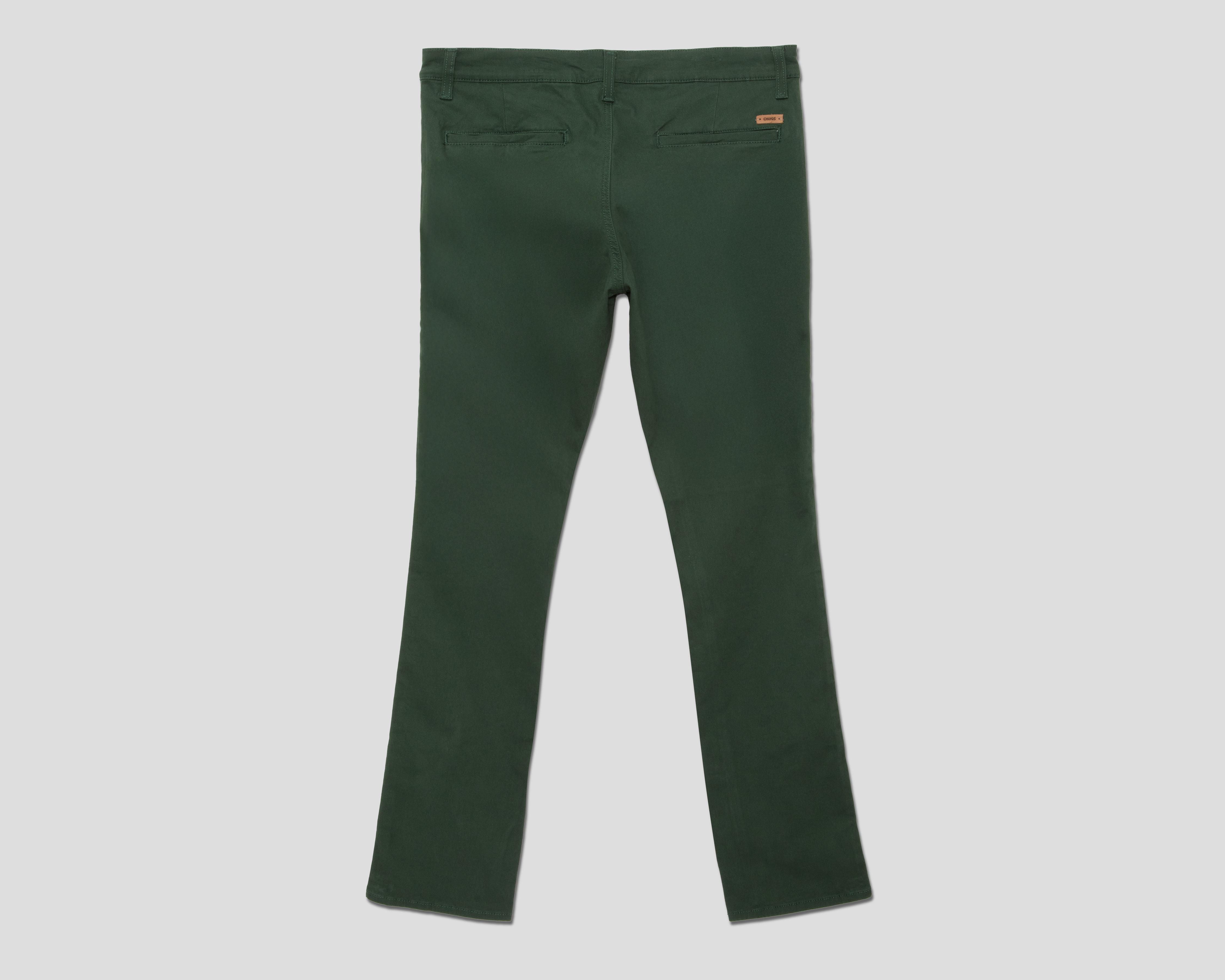 Foto 3 pulgar | Pantalón de Gabardina Oggi Verde para Hombre