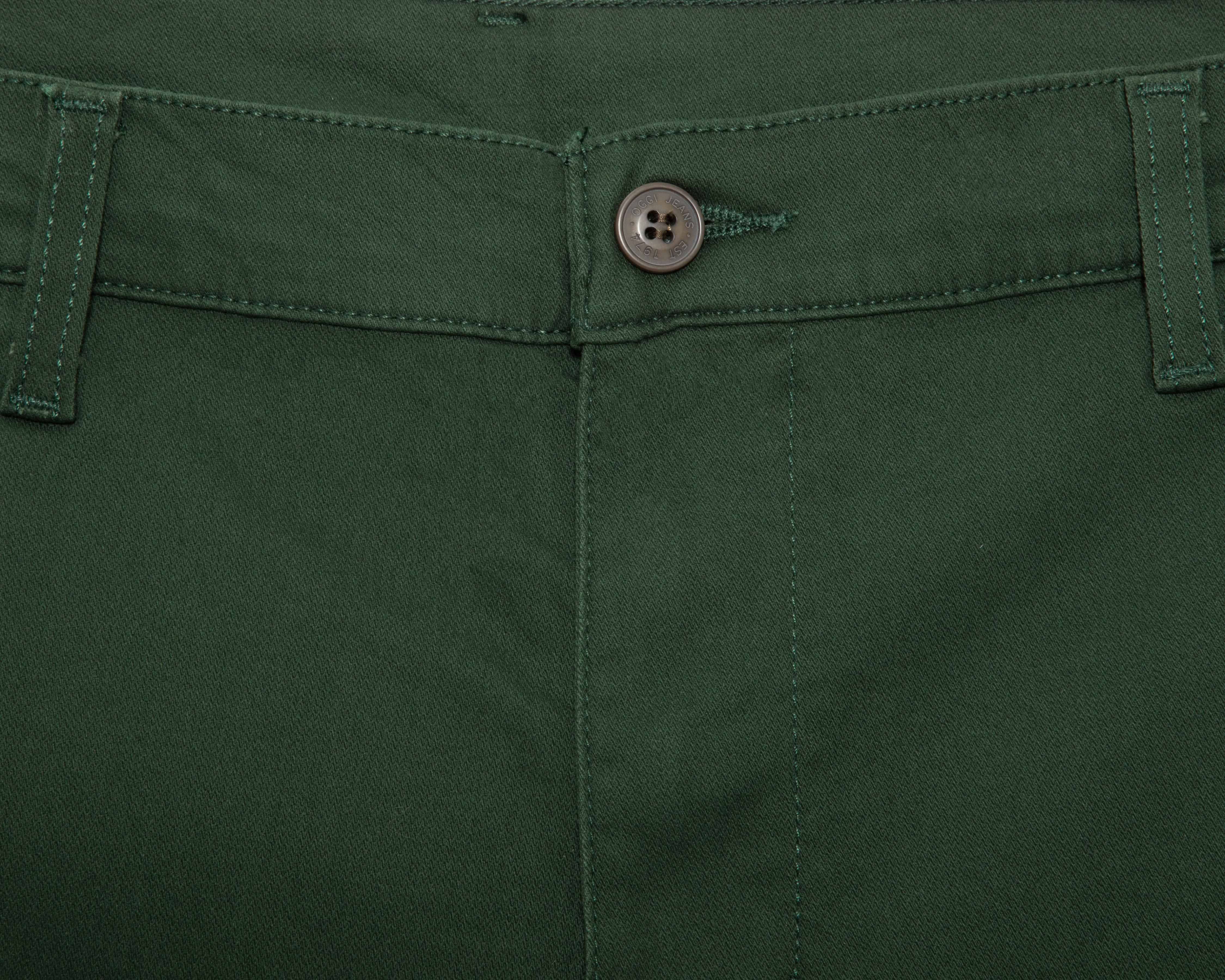 Foto 4 pulgar | Pantalón de Gabardina Oggi Verde para Hombre