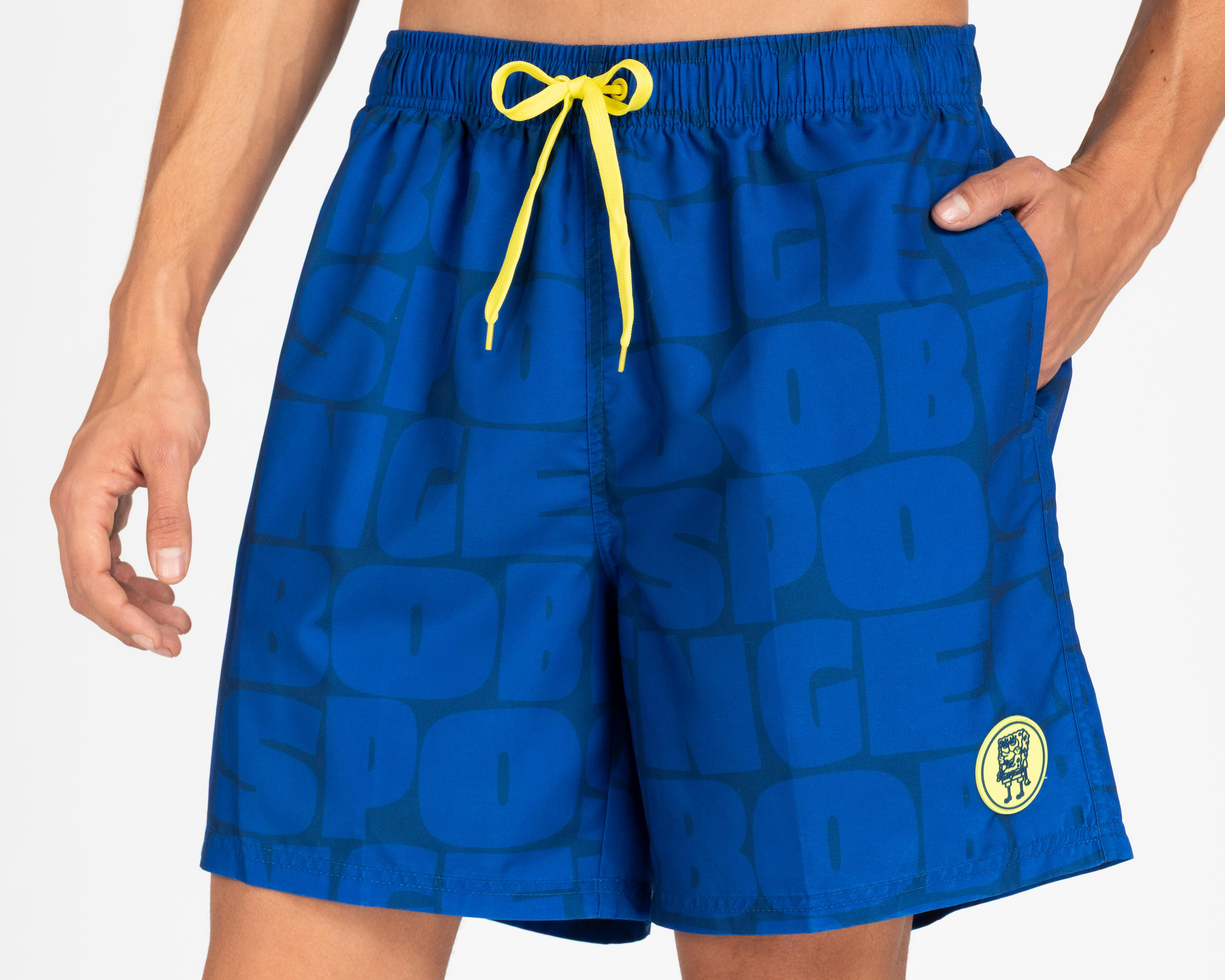 Foto 3 | Traje de Baño Bob Esponja Azul para Hombre