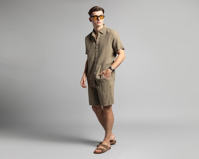 Foto 2 | Conjunto de Short y Camisa Strona para Hombre