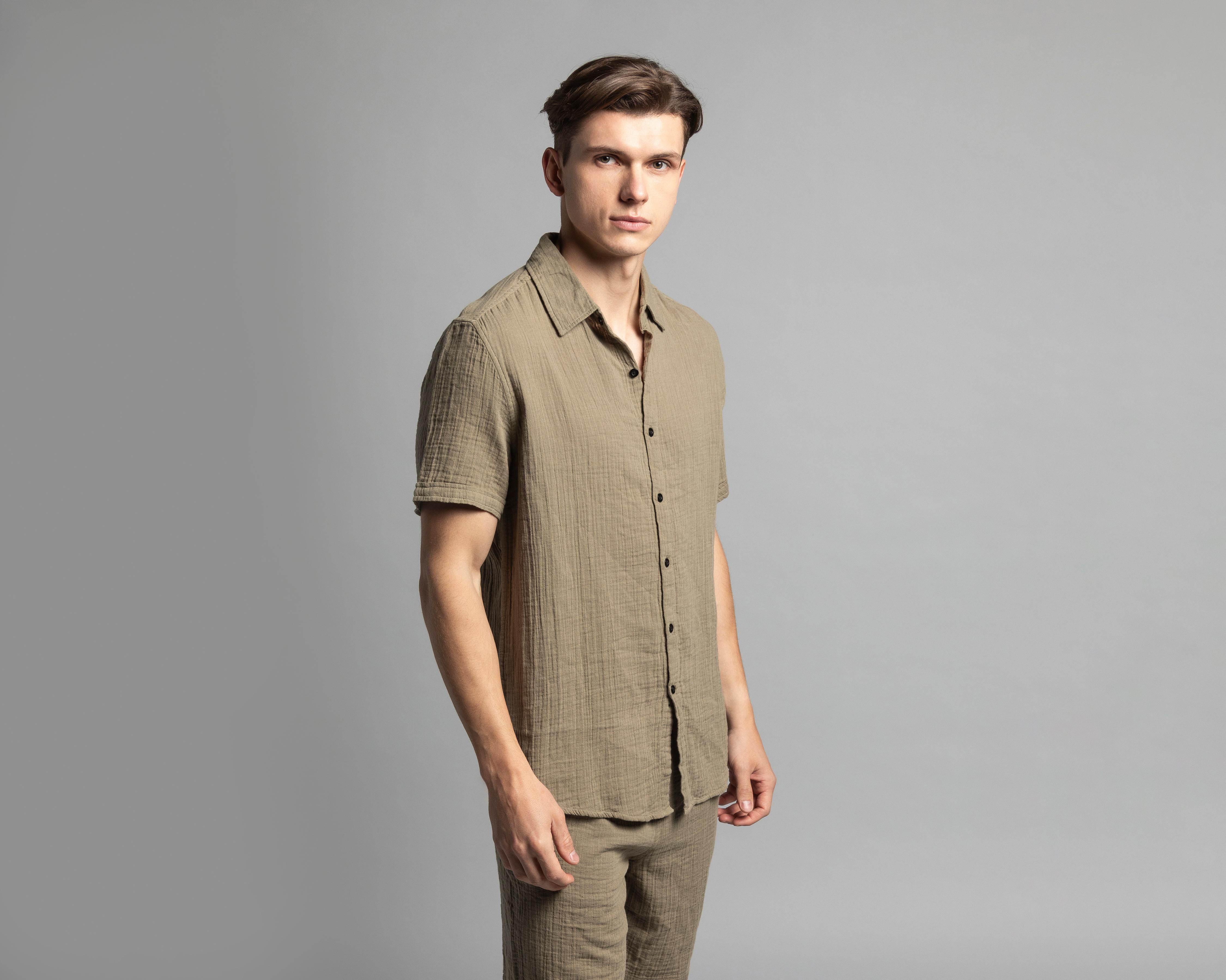 Foto 4 | Conjunto de Short y Camisa Strona para Hombre