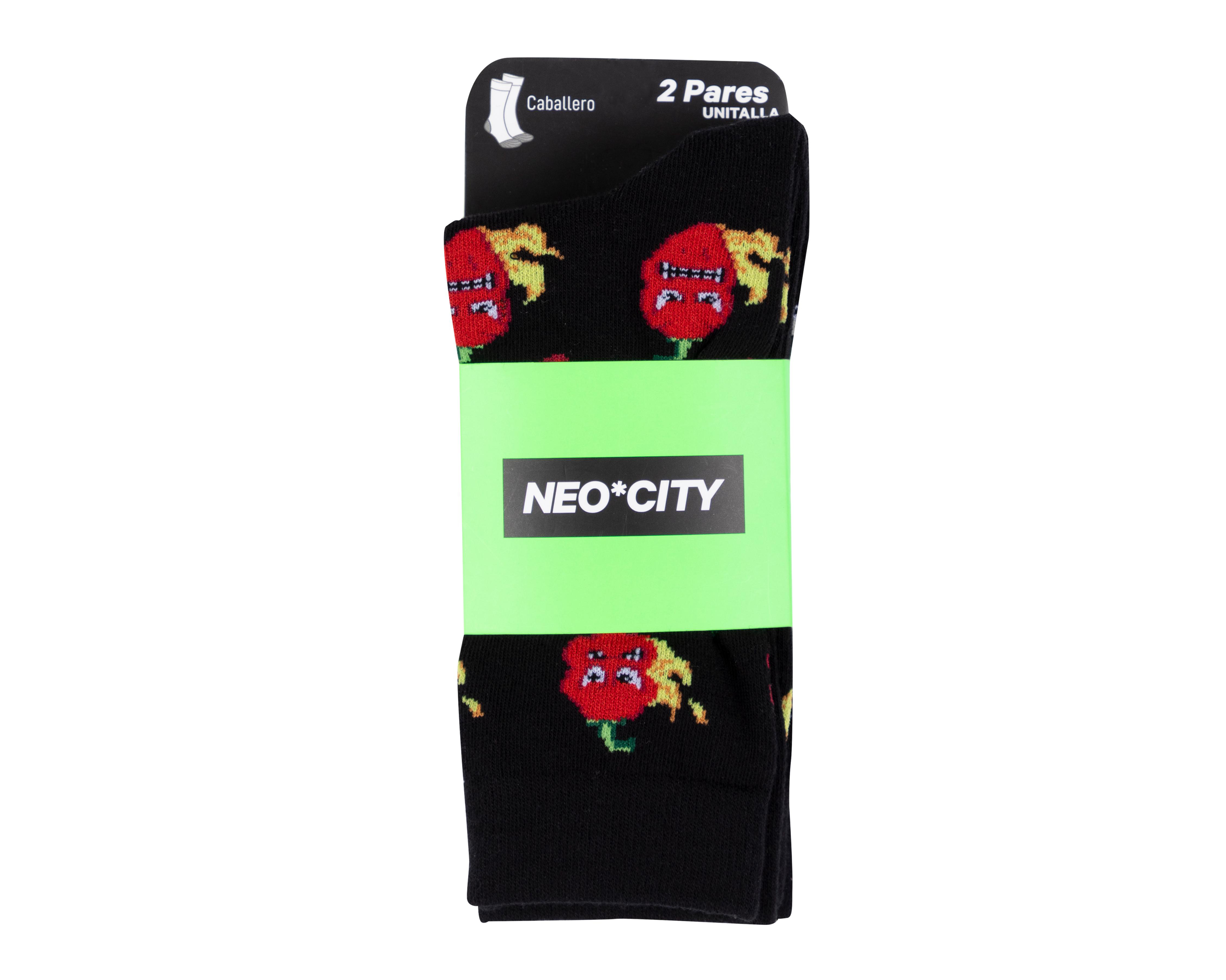Foto 4 pulgar | Calcetas Largas Neo*City para Hombre 2 Pares